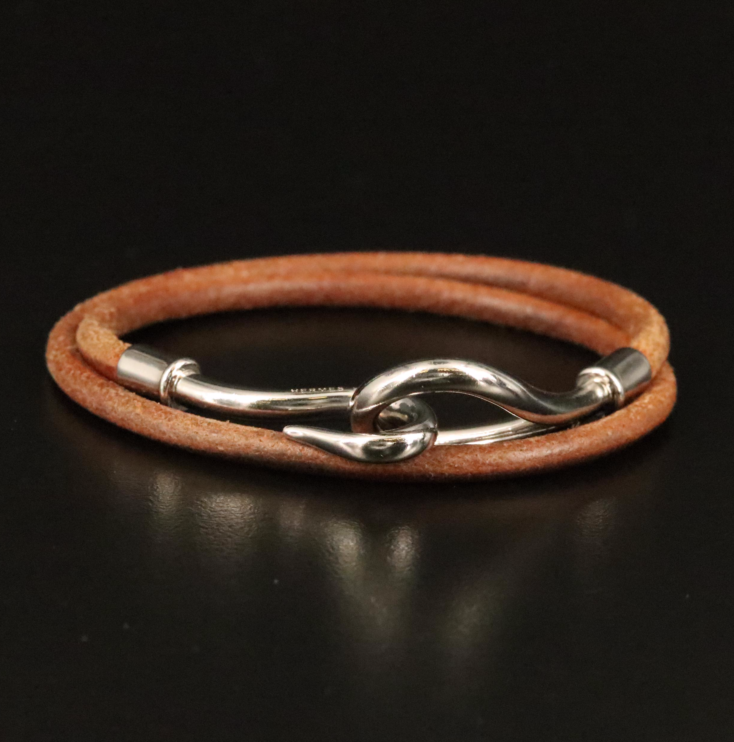 Hermès Jumbo Double Tour Leather Bracelet