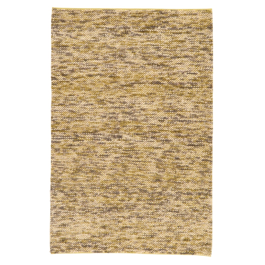 4' x 6' Hand-Knotted Indian Modern Style Rug, 2010s