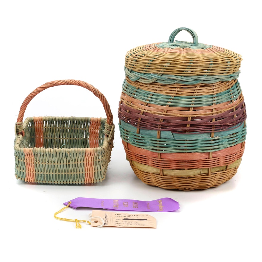 Handwoven and Dyed Decorative Baskets