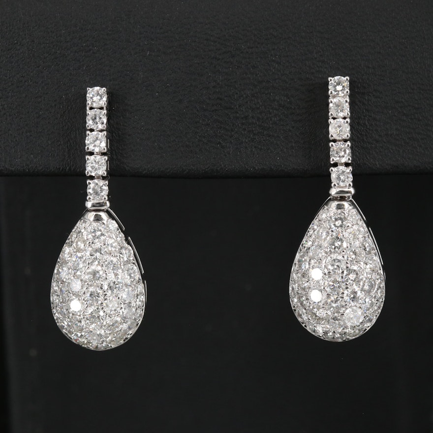 14K 3.55 CTW Diamond Teardrop Earrings