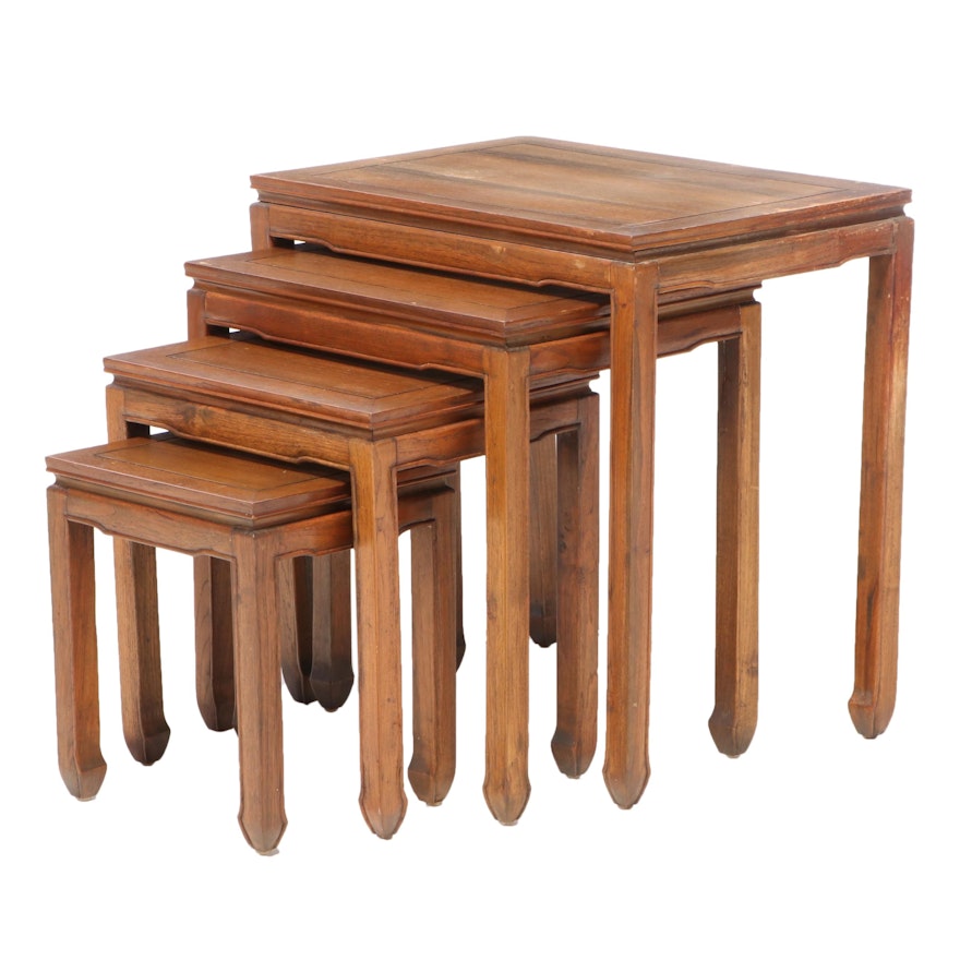 Set of Chinese Hardwood Quartetto Tables