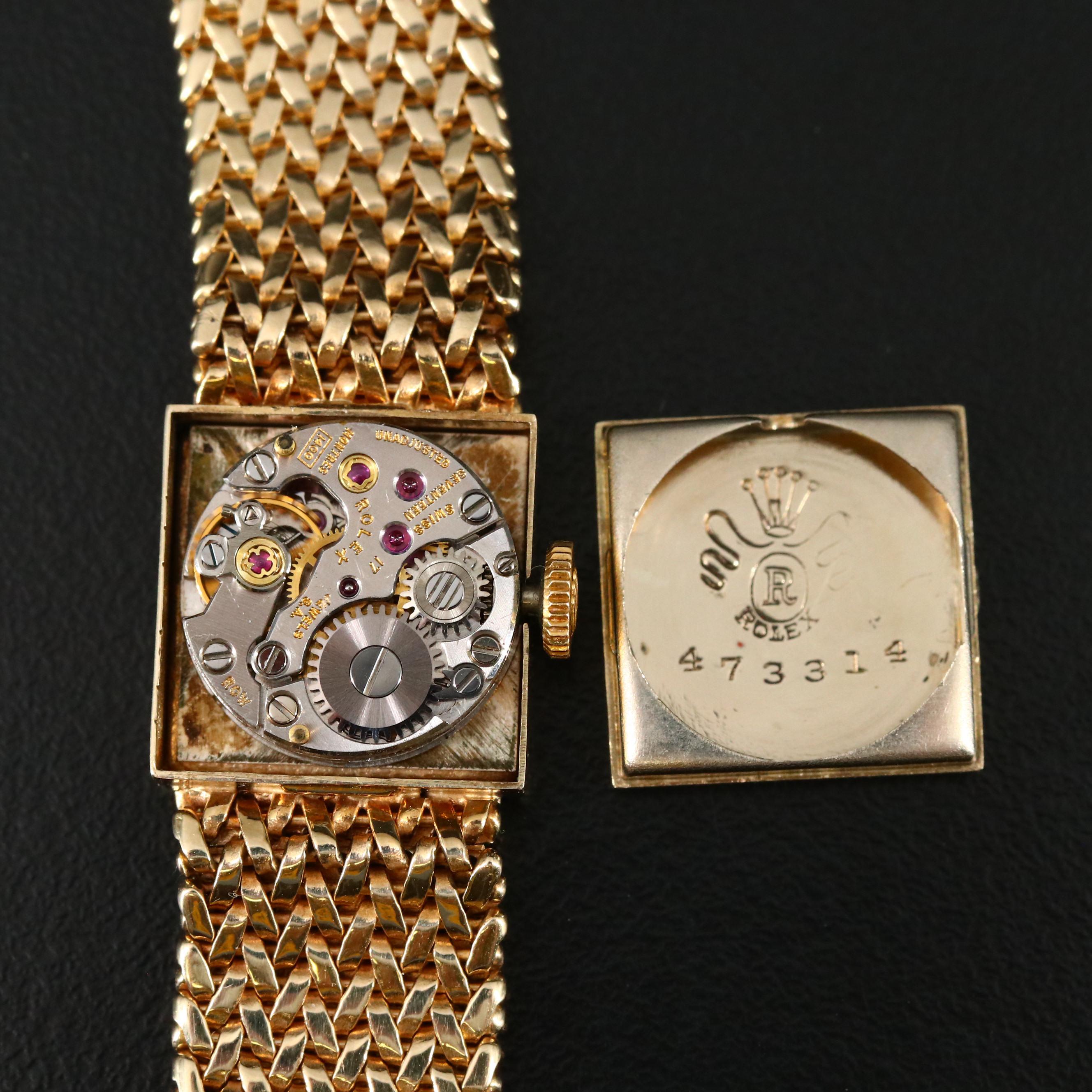 1959 Rolex 14K Yellow Gold Stem Wind Watch