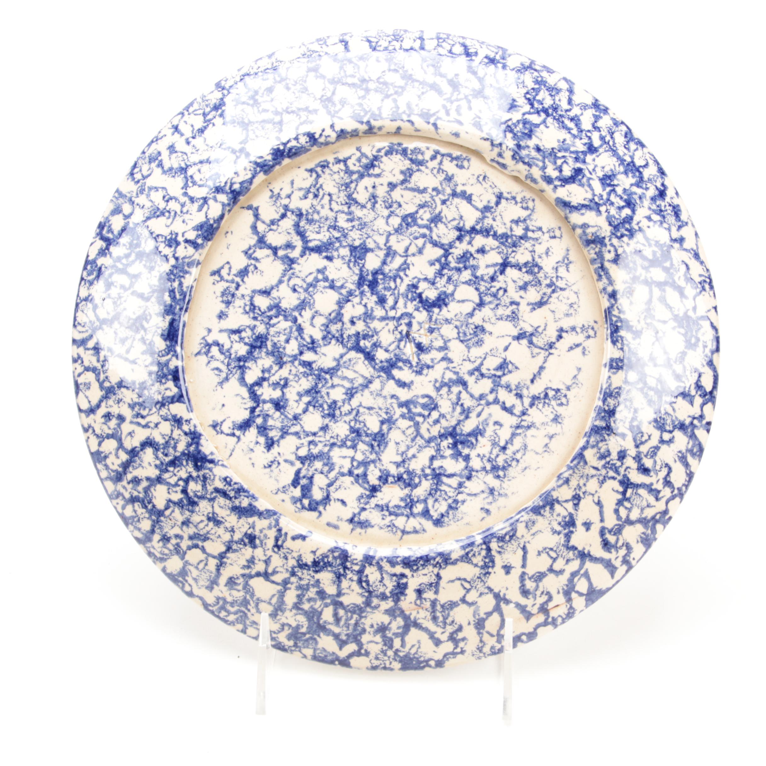 Thelma Leighton Stoneware Blueberry Pattern Tableware, Mid to Late 20th Century