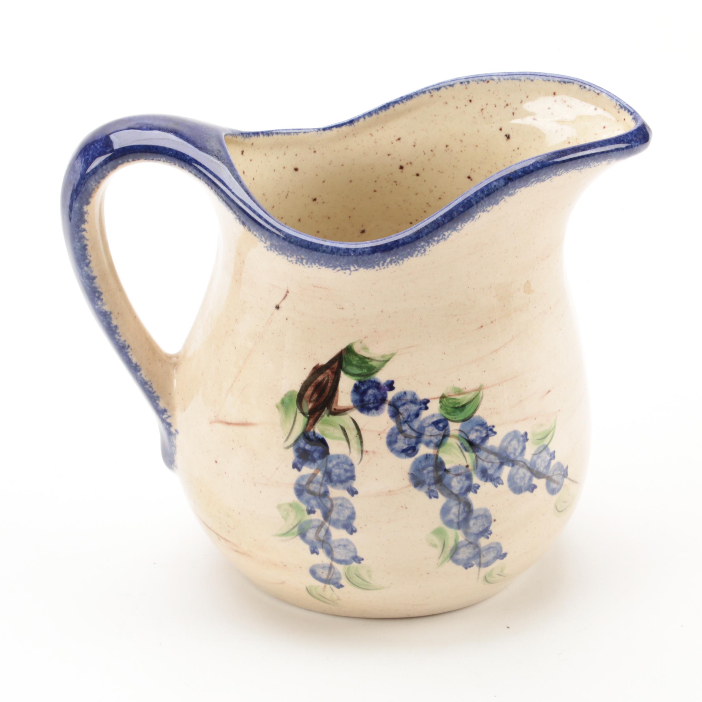 Thelma Leighton Stoneware Blueberry Pattern Tableware, Mid to Late 20th Century