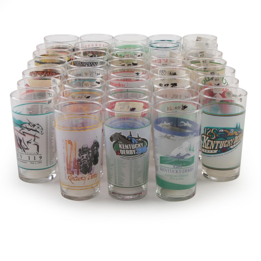 Kentucky Derby Julep Glasses, Including 1974 - 1977, 1983 - 2009 and More