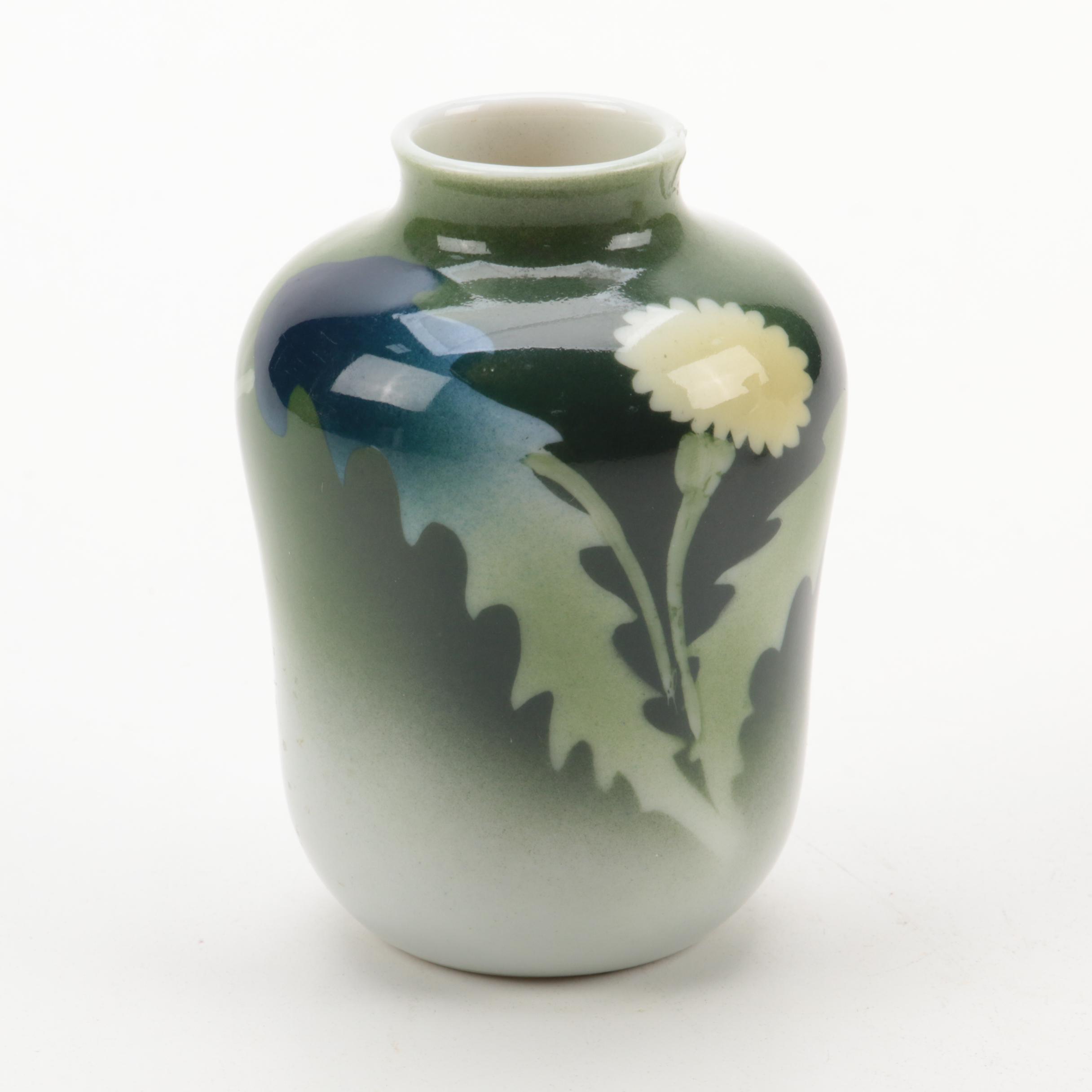 Signed Crystalline Glazed Art Potter Vase and Japanese Pottery Vase