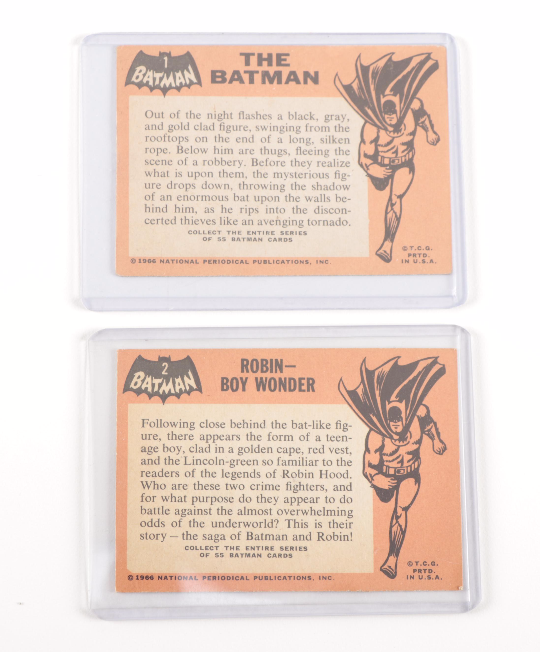 1966 Batman Topps Trading Card Complete Set with #1 "The Batman"
