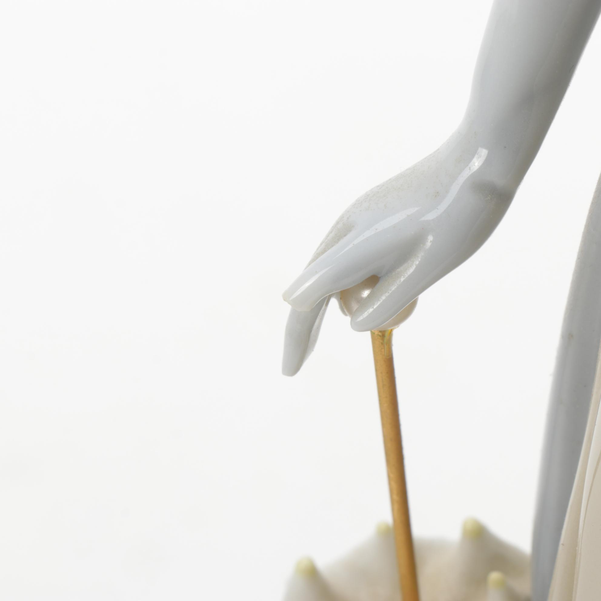 Lladró "Lady with Umbrella and Dog" Porcelain Figurine, 1971–1974