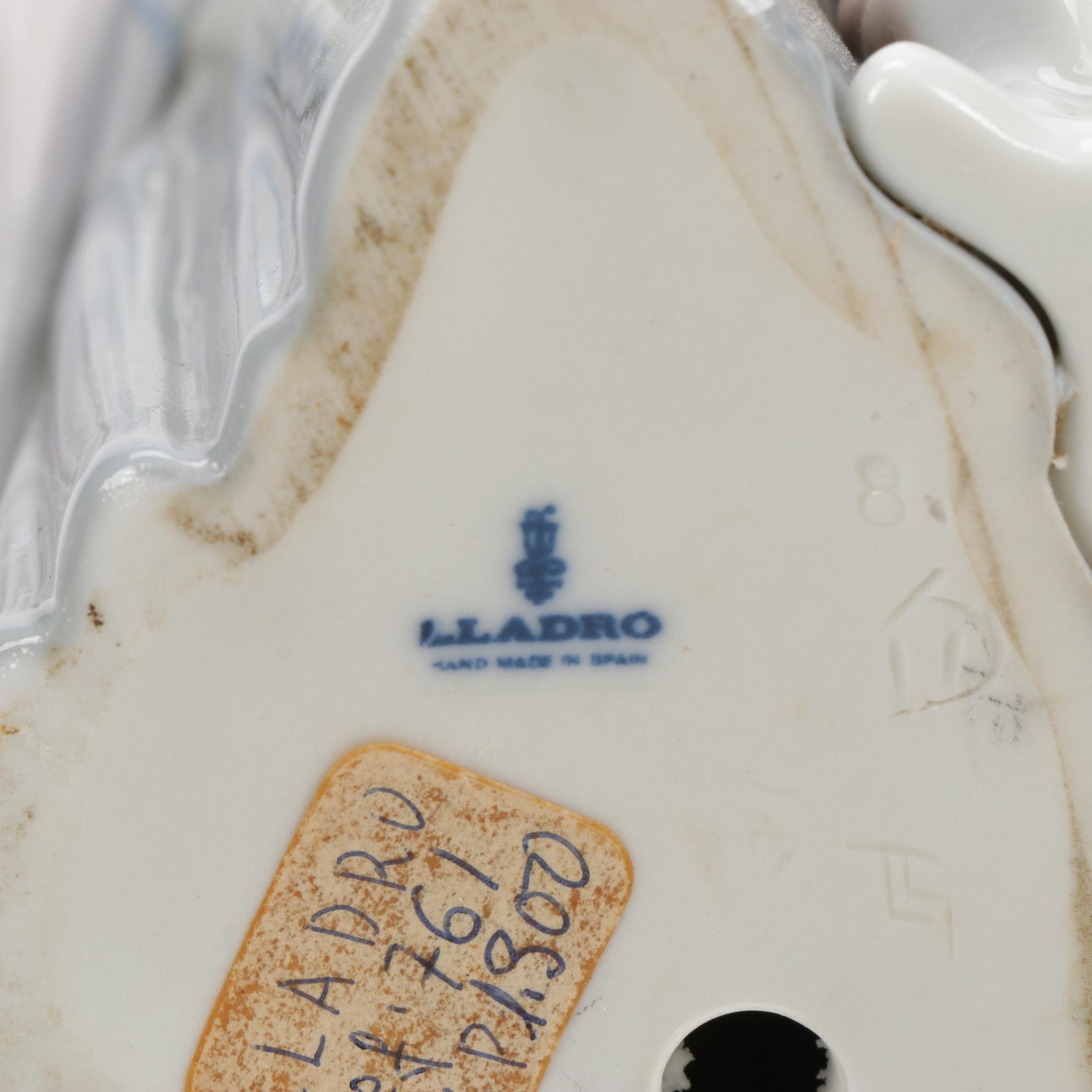 Lladró "Lady with Umbrella and Dog" Porcelain Figurine, 1971–1974