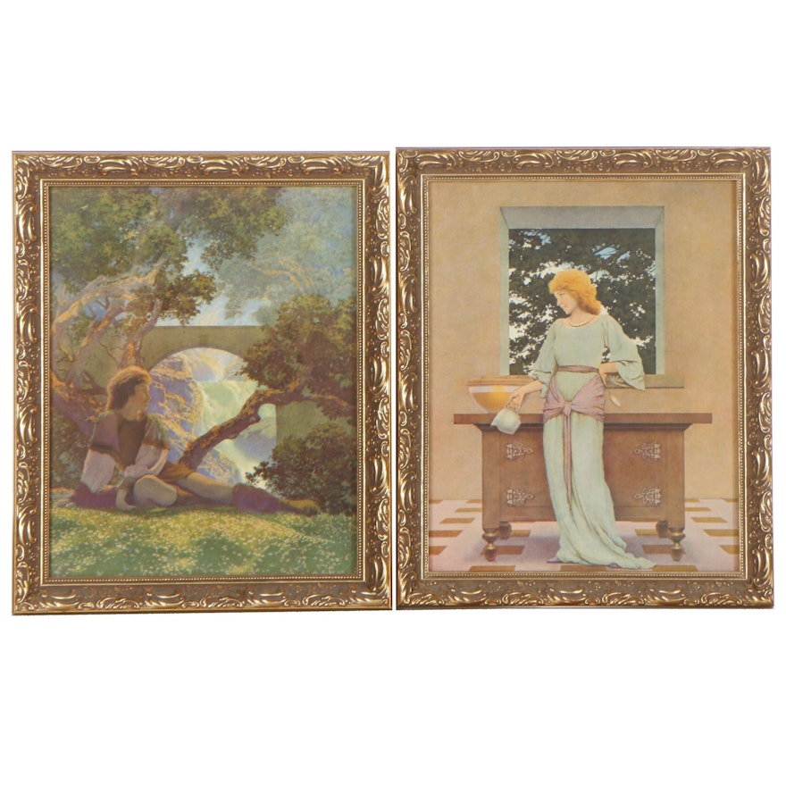 Offset Lithographs After Maxfield Parrish "The Prince" and "Lady Violetta"