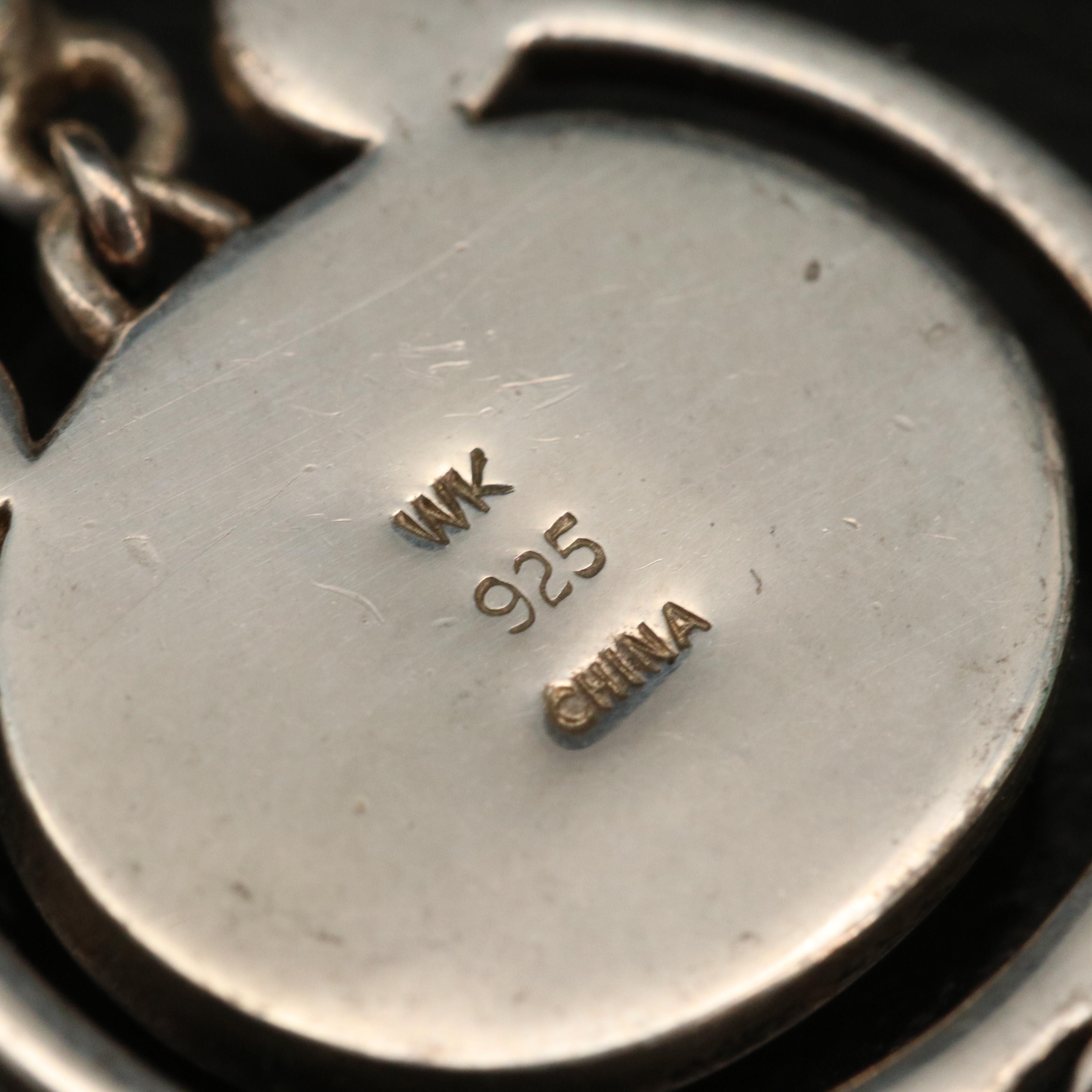 Sterling Lace Agate, Sodalite and Quartzite Pendant Necklace