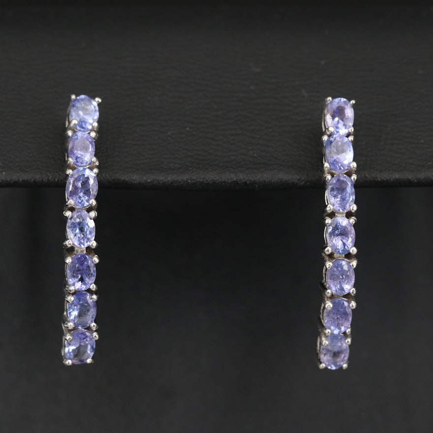 Sterling Tanzanite Drop Earrings