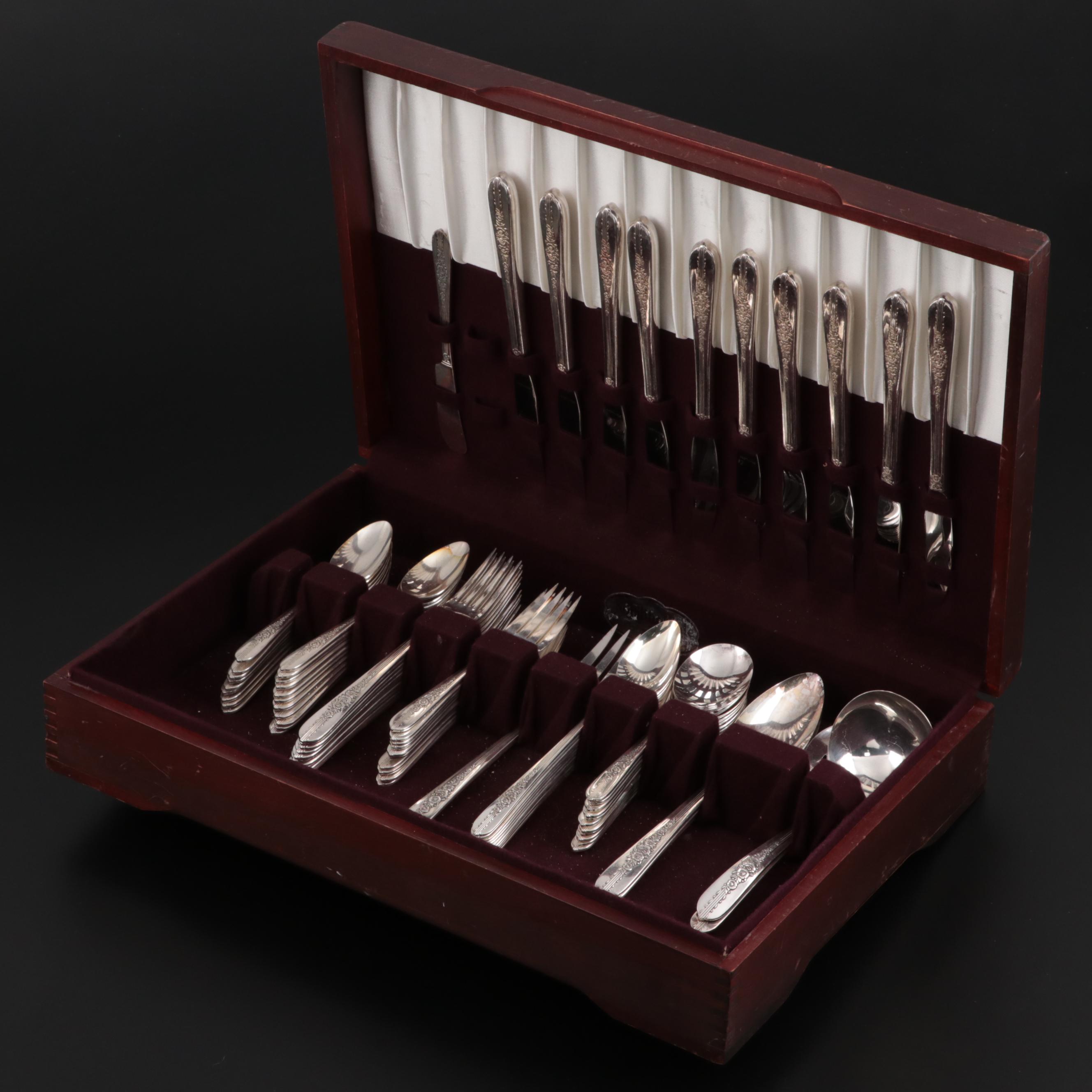 Oneida "Royal Rose" Nobility Silver Plate Flatware and Serving Utensils