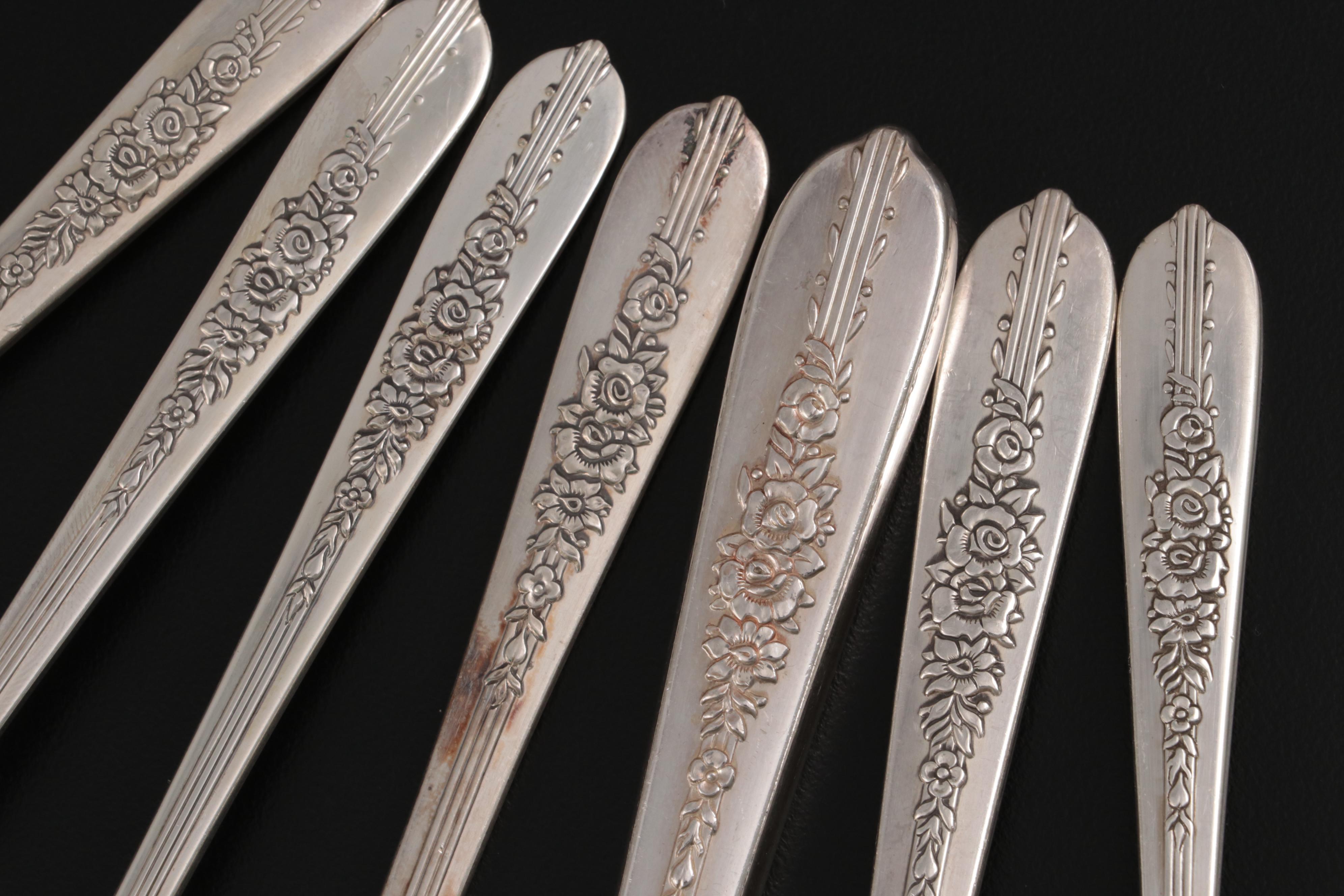 Oneida "Royal Rose" Nobility Silver Plate Flatware and Serving Utensils