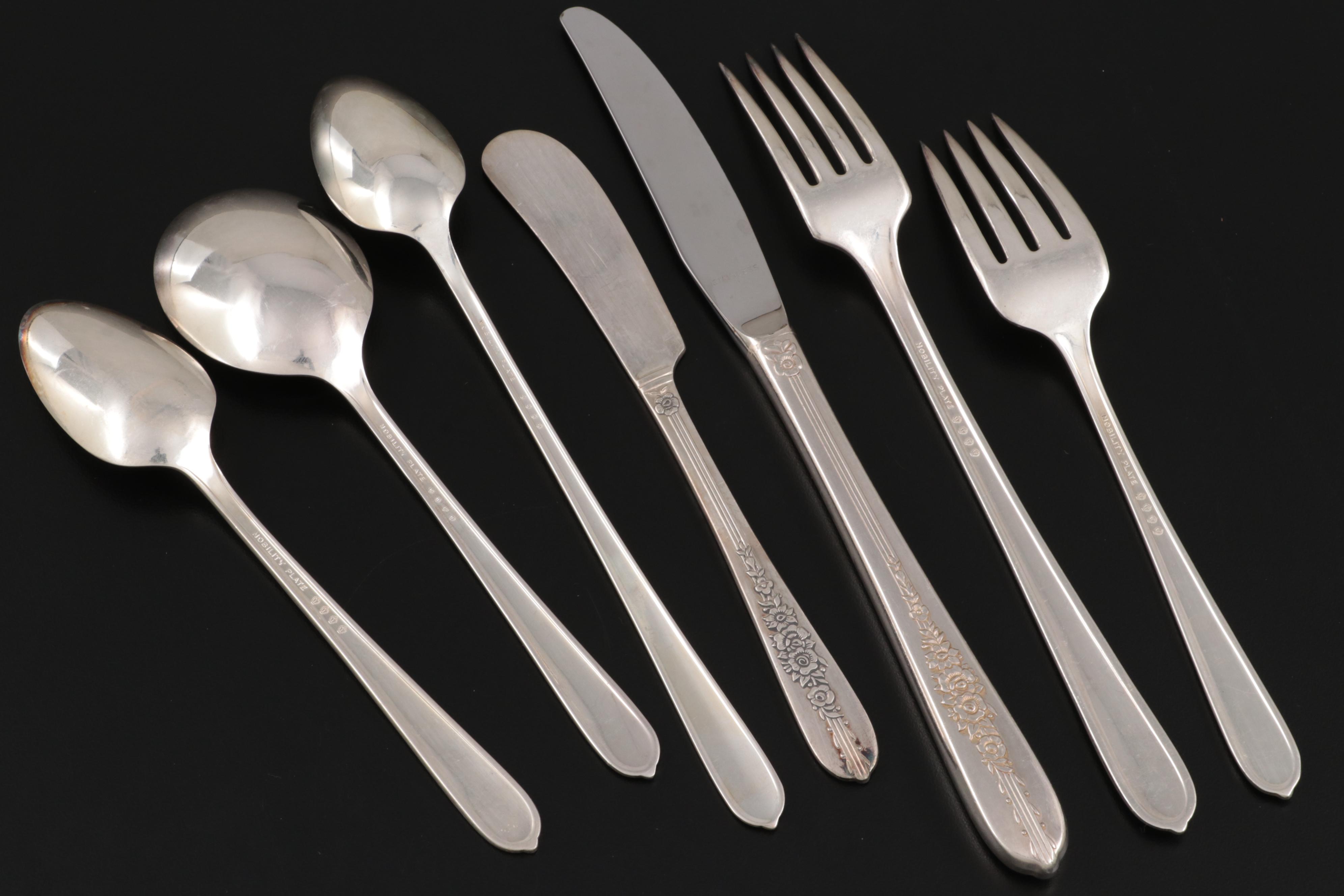 Oneida "Royal Rose" Nobility Silver Plate Flatware and Serving Utensils