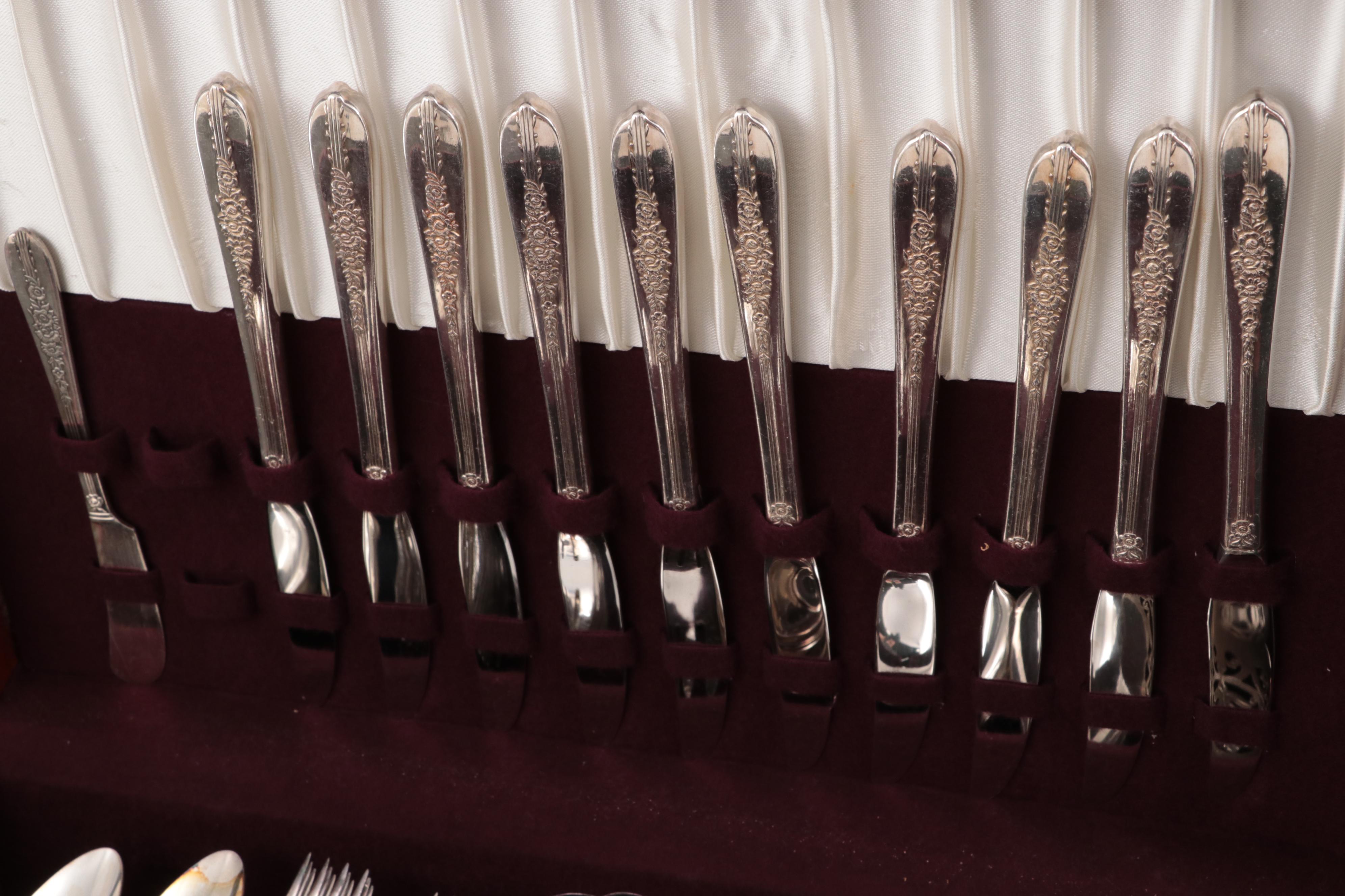 Oneida "Royal Rose" Nobility Silver Plate Flatware and Serving Utensils