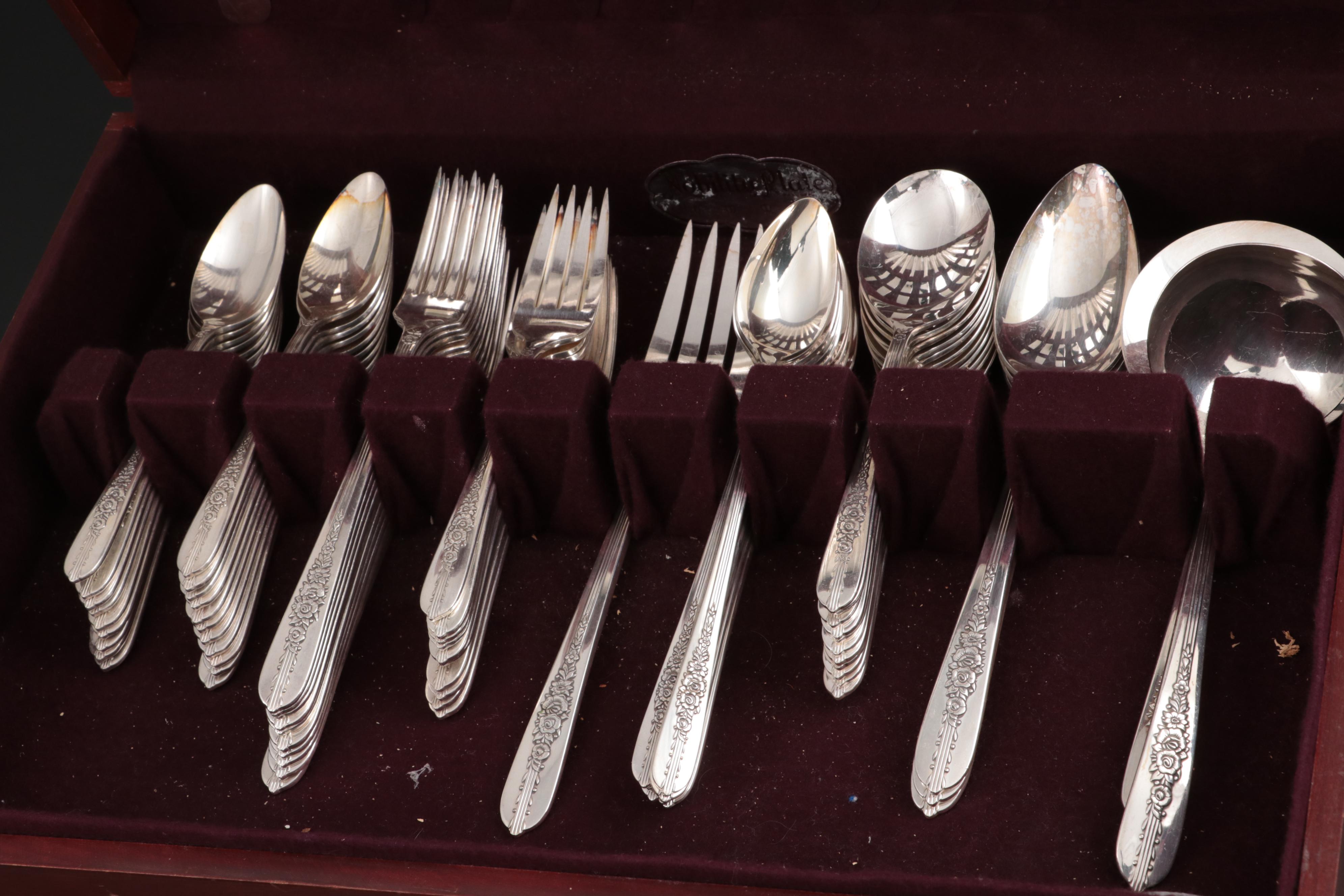 Oneida "Royal Rose" Nobility Silver Plate Flatware and Serving Utensils