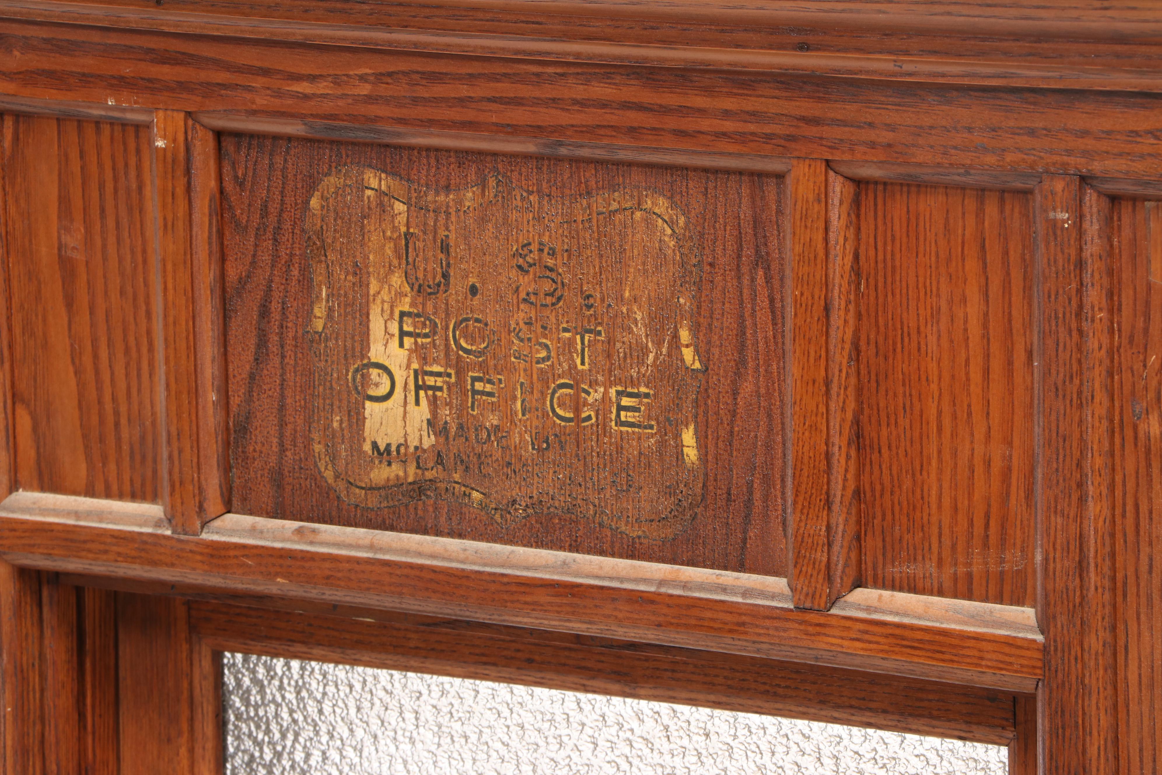 U.S. Post Office Oak Countertop Window, Early 20th Century