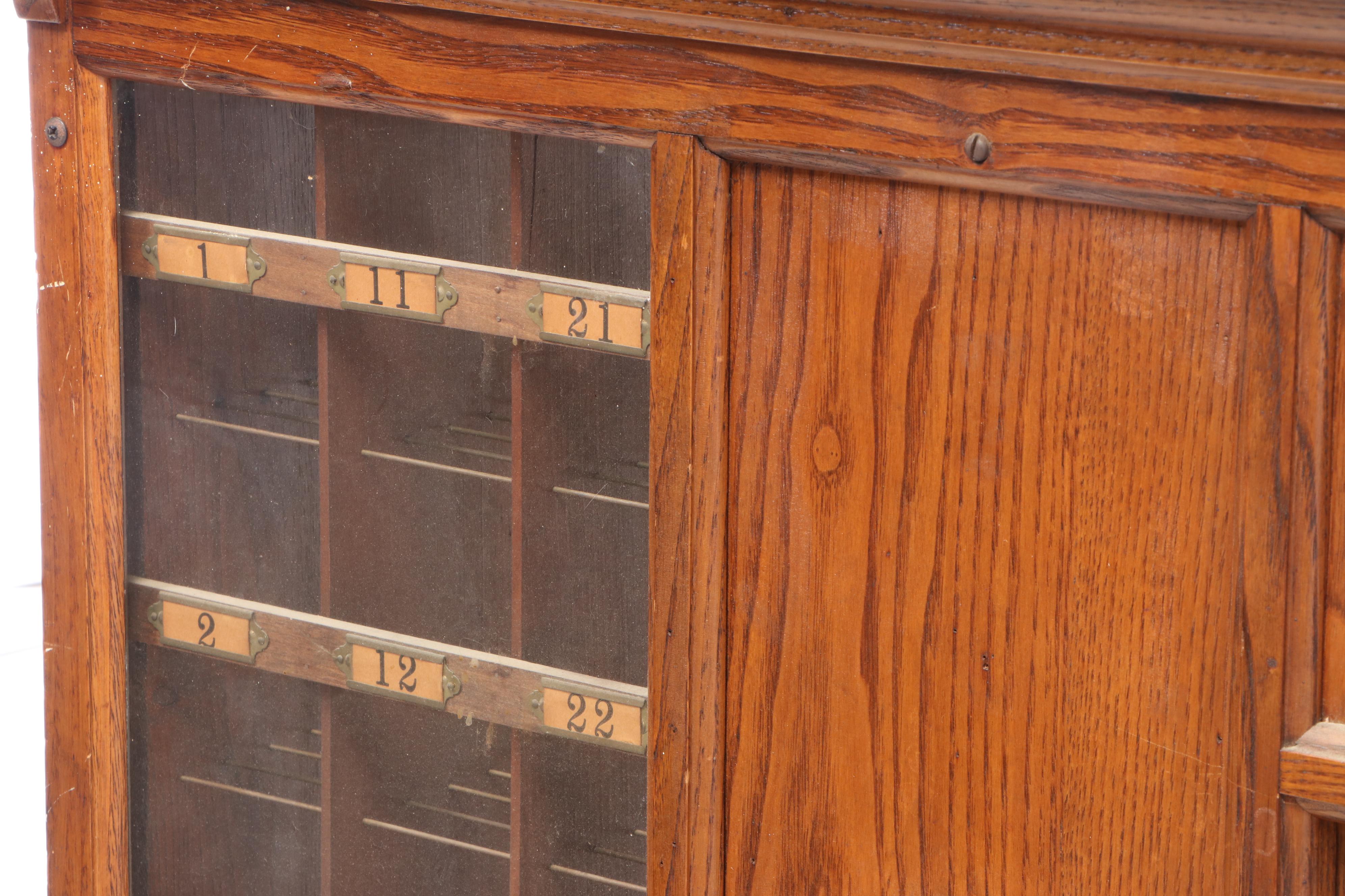 U.S. Post Office Oak Countertop Window, Early 20th Century