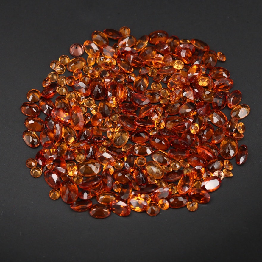 Loose 85.86 CTW Oval and Round Faceted Garnets