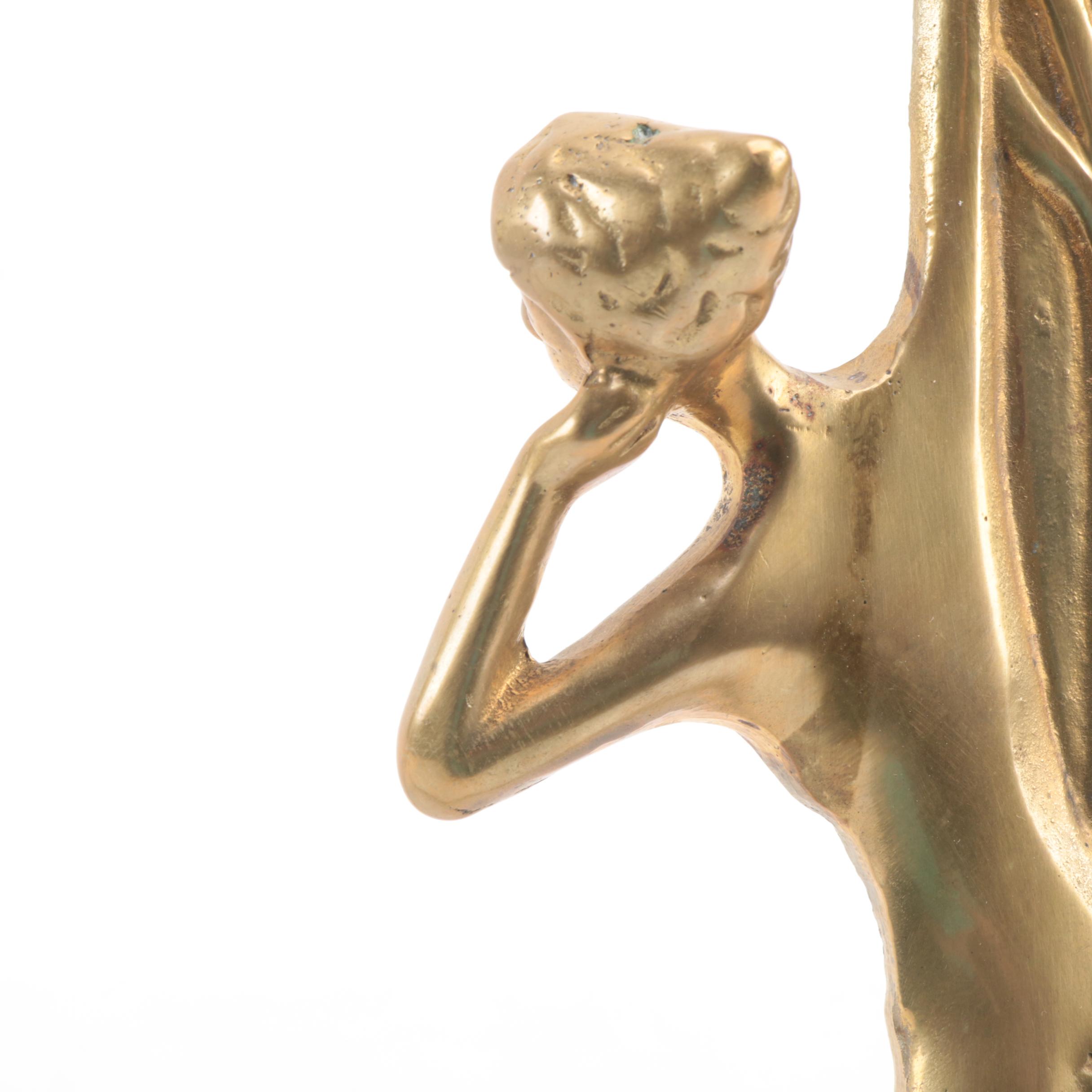 Art Nouveau Style Gilt Metal Picture Frame, Late 20th Century