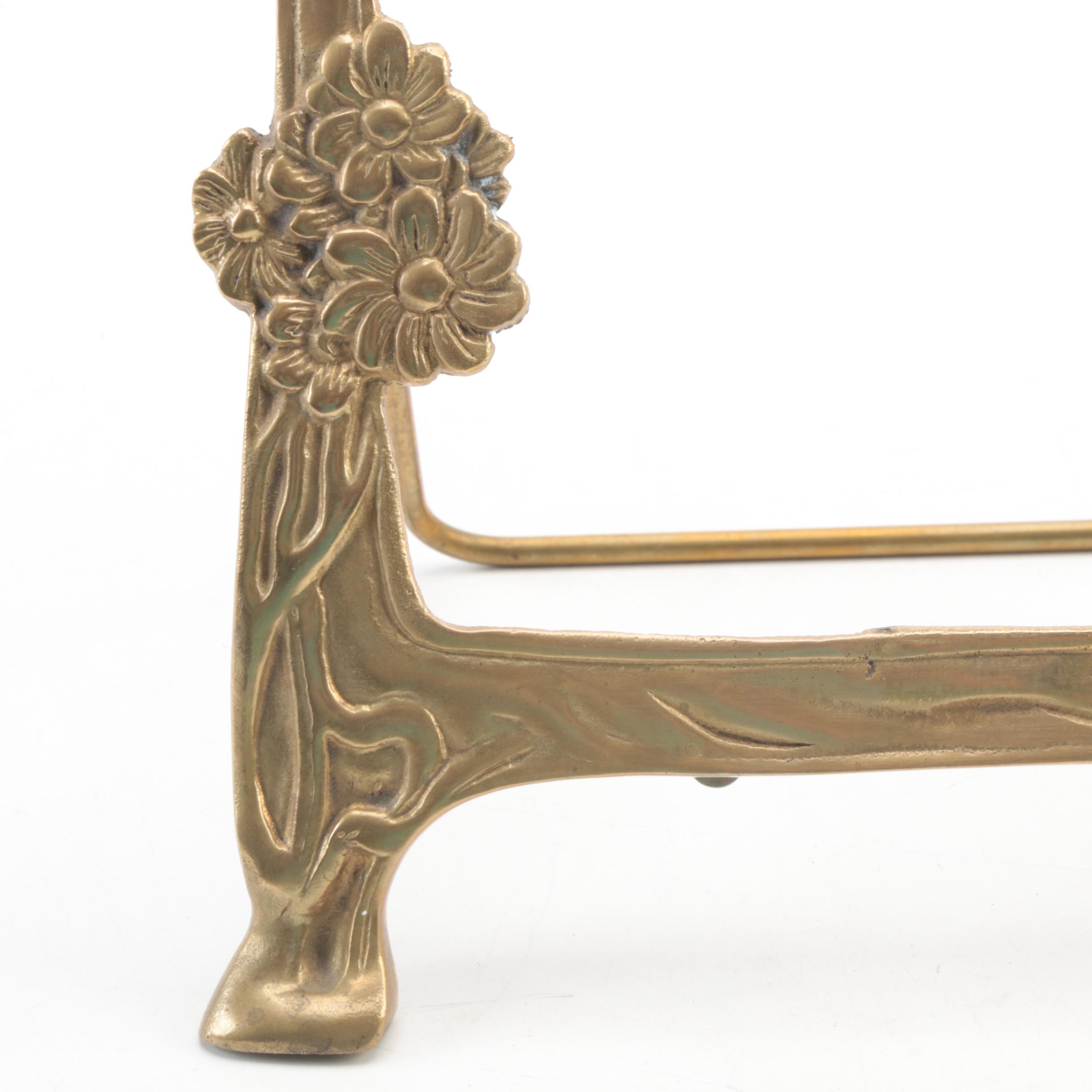 Art Nouveau Style Gilt Metal Picture Frame, Late 20th Century