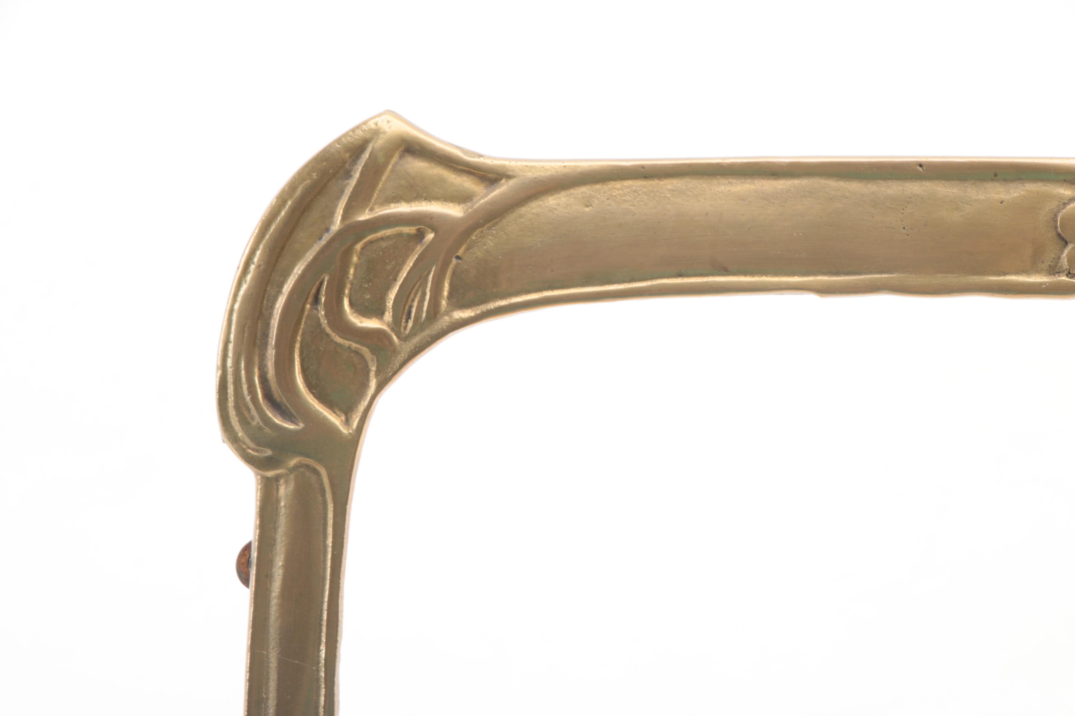 Art Nouveau Style Gilt Metal Picture Frame, Late 20th Century