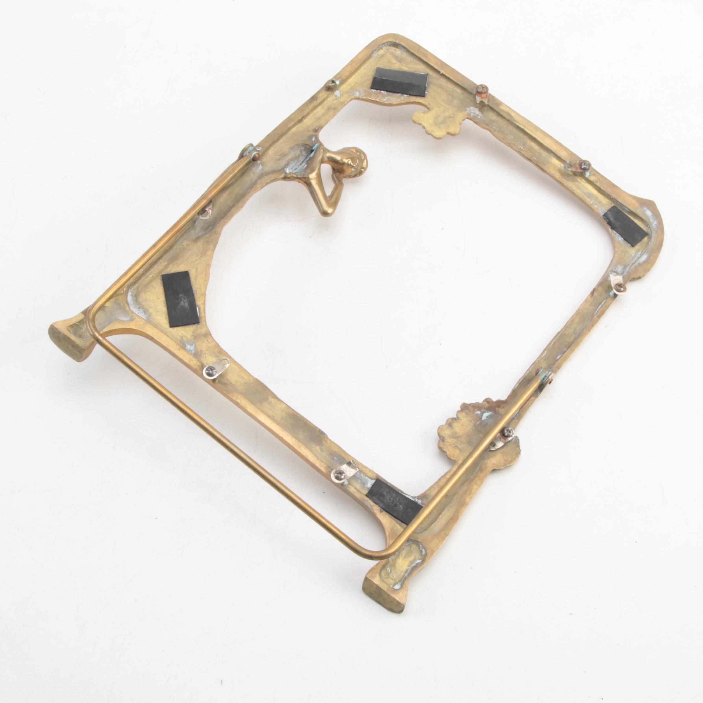 Art Nouveau Style Gilt Metal Picture Frame, Late 20th Century