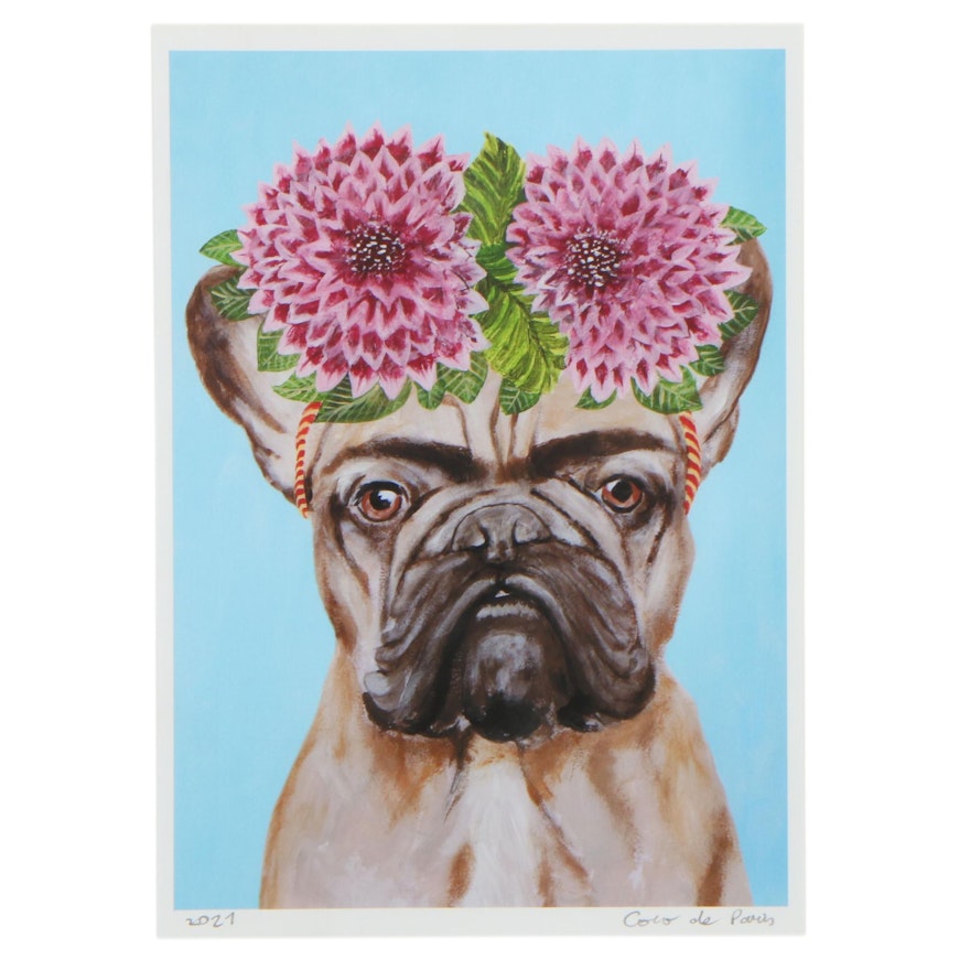 Coco de Paris Giclée "Frida Kahlo Bulldog," 2021