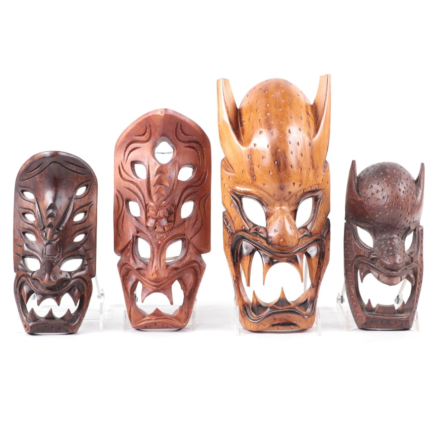 Filipino Hand-Carved Wood Masks