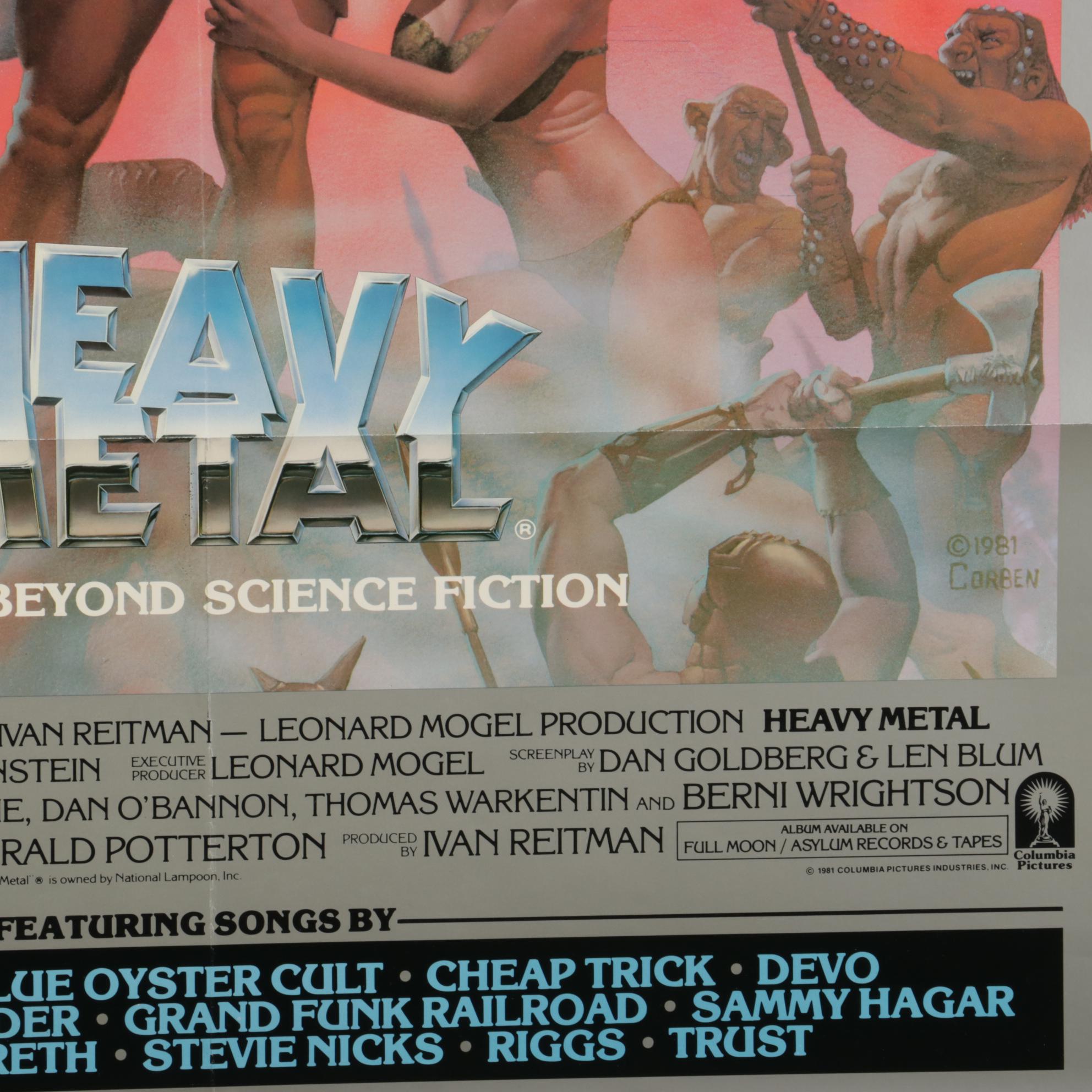 "Heavy Metal" Offset Lithograph One Sheet Movie Poster, circa 1981