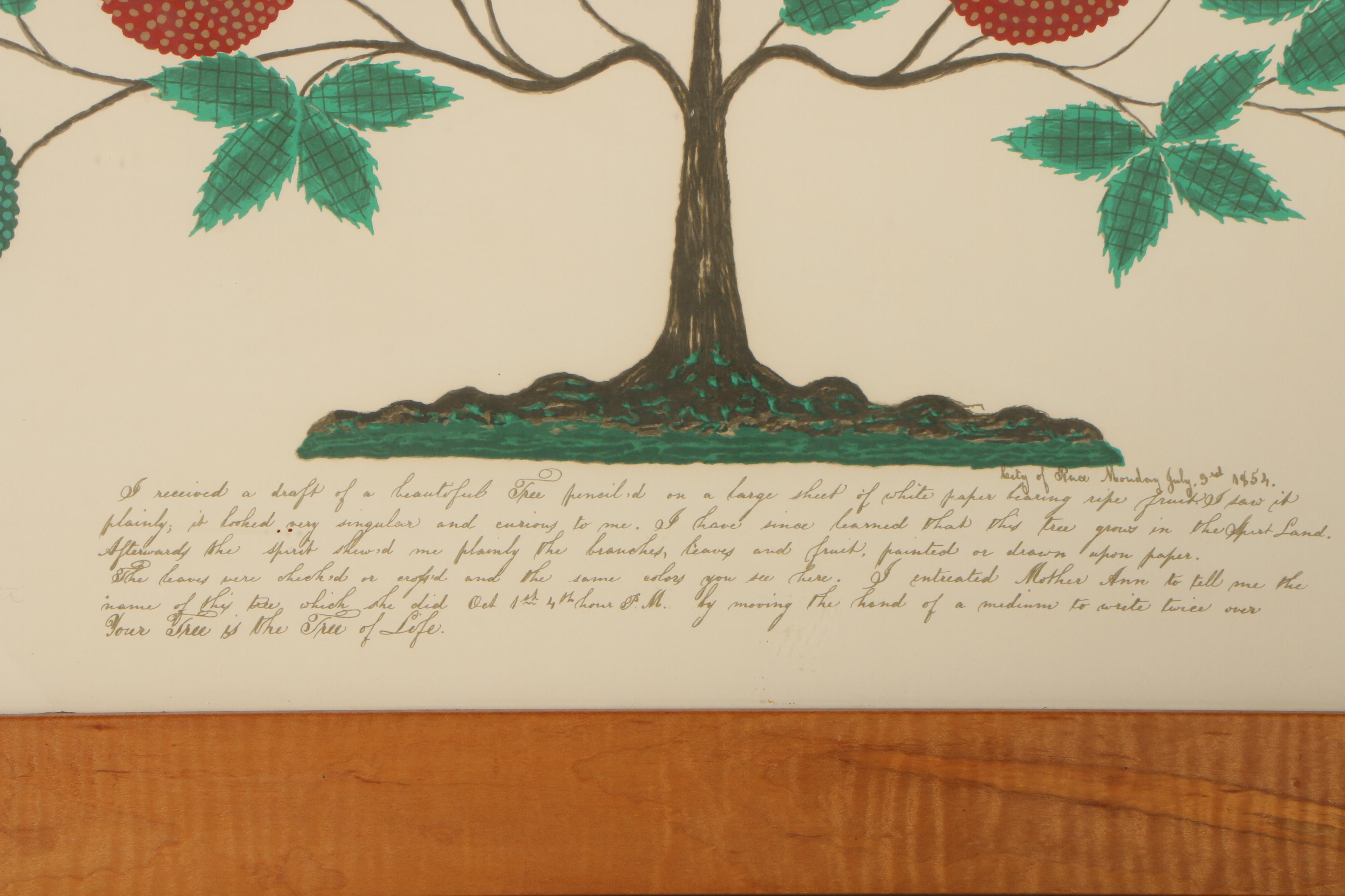 Serigraph After Hannah Cohoon "Tree of Life," Mid to Late 20th Century