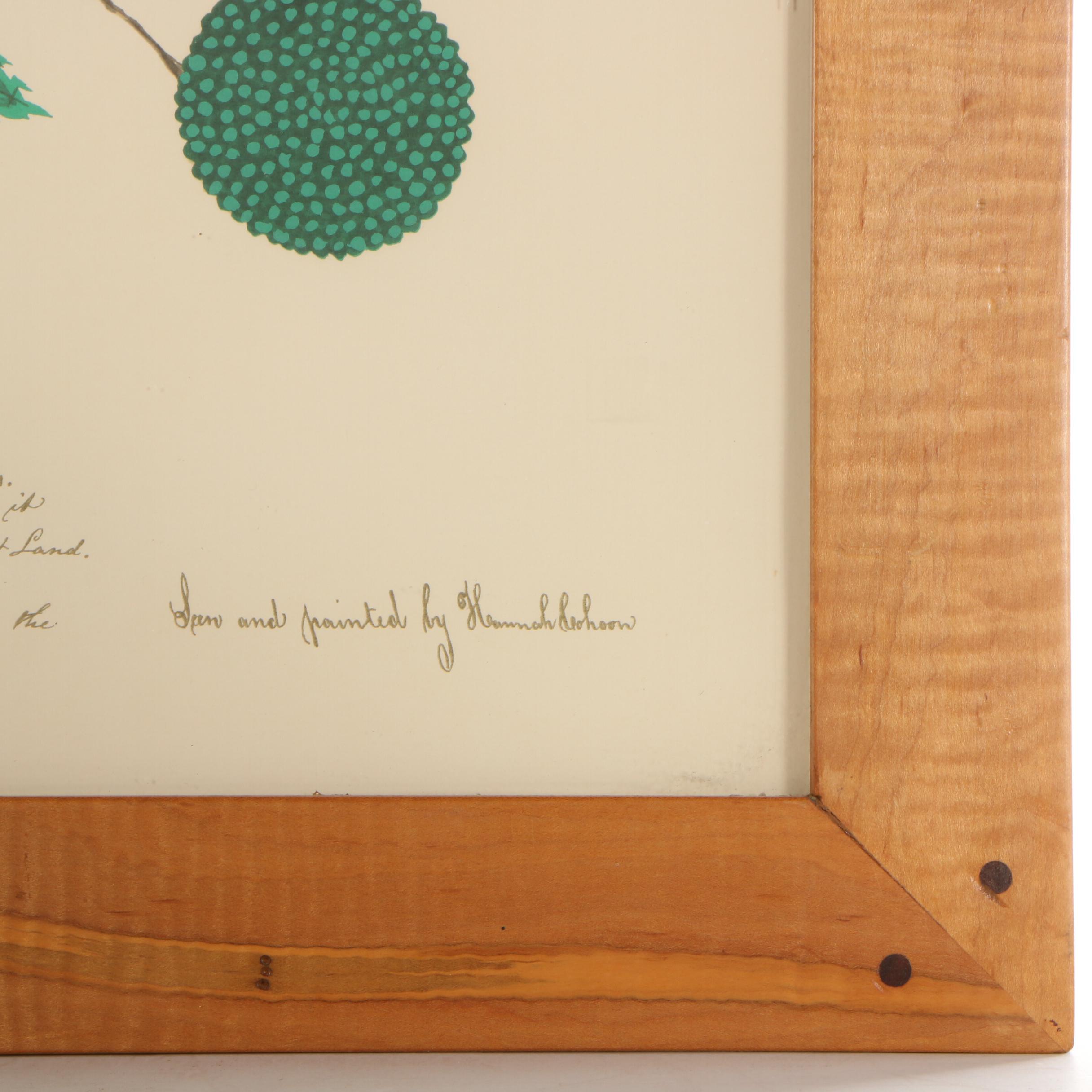 Serigraph After Hannah Cohoon "Tree of Life," Mid to Late 20th Century