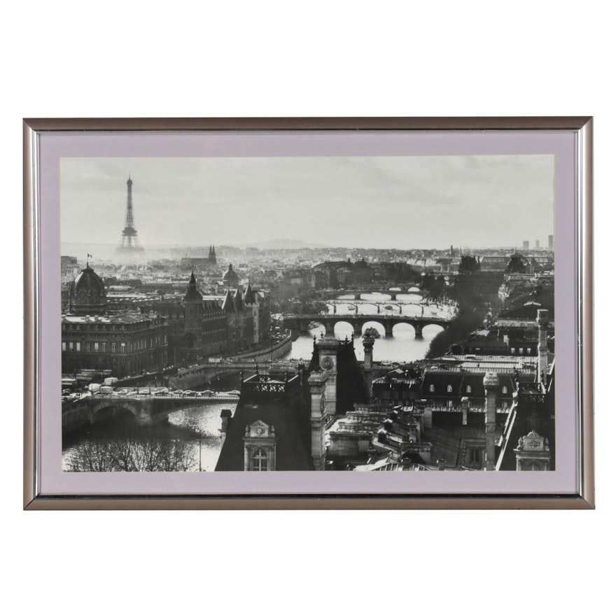 Offset Lithograph of Paris, France, Late 20th Century