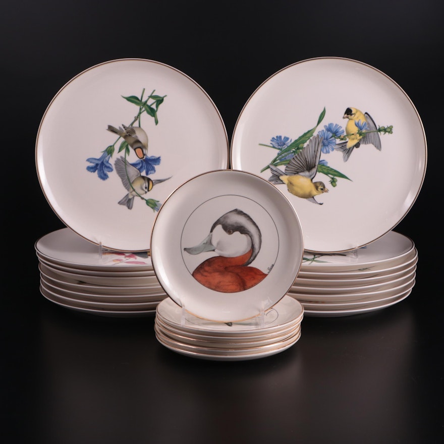 Syracuse China "American Songbirds" Plates with Delano Studios Duck Plates