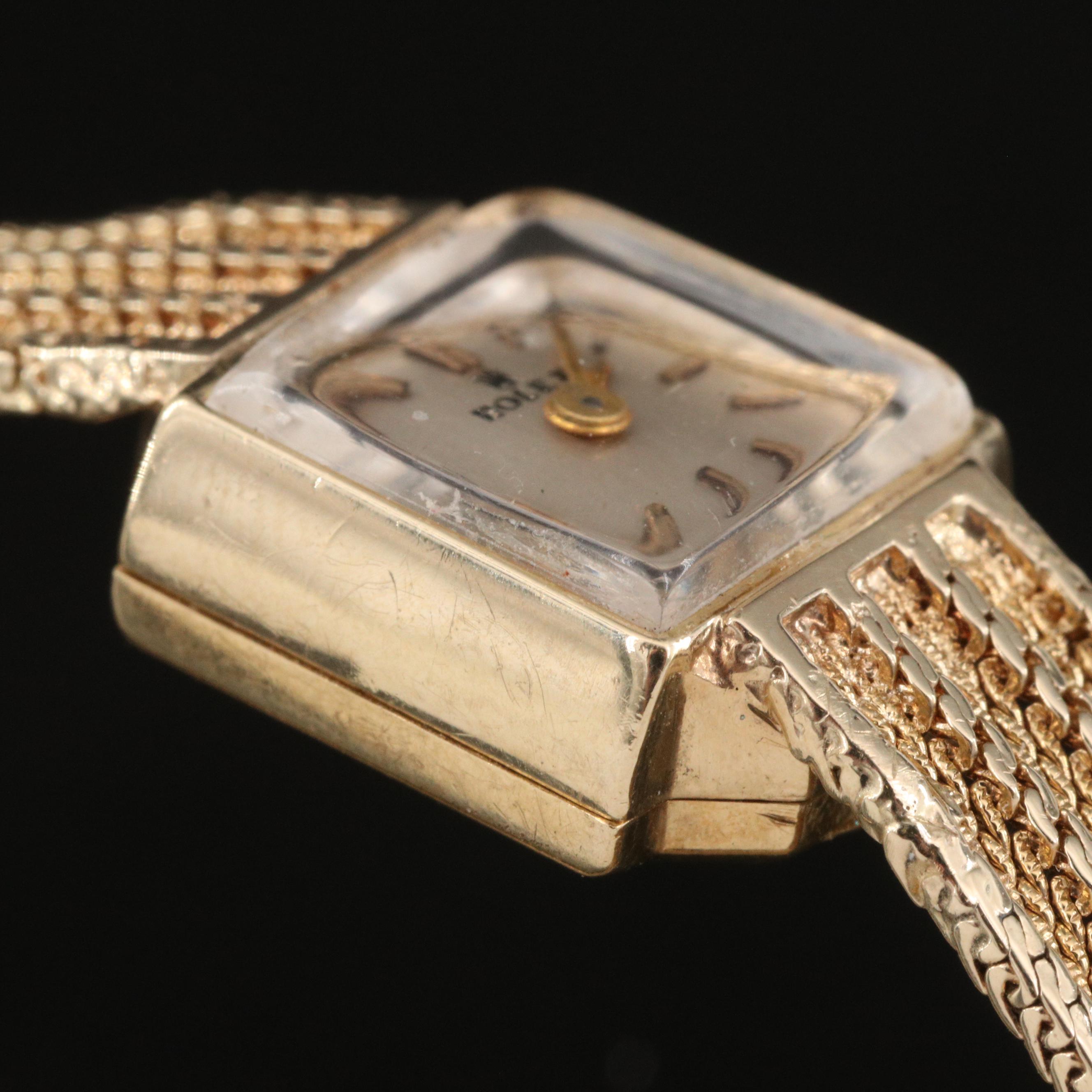 Vintage Rolex 14K Yellow Gold Stem Wind Watch