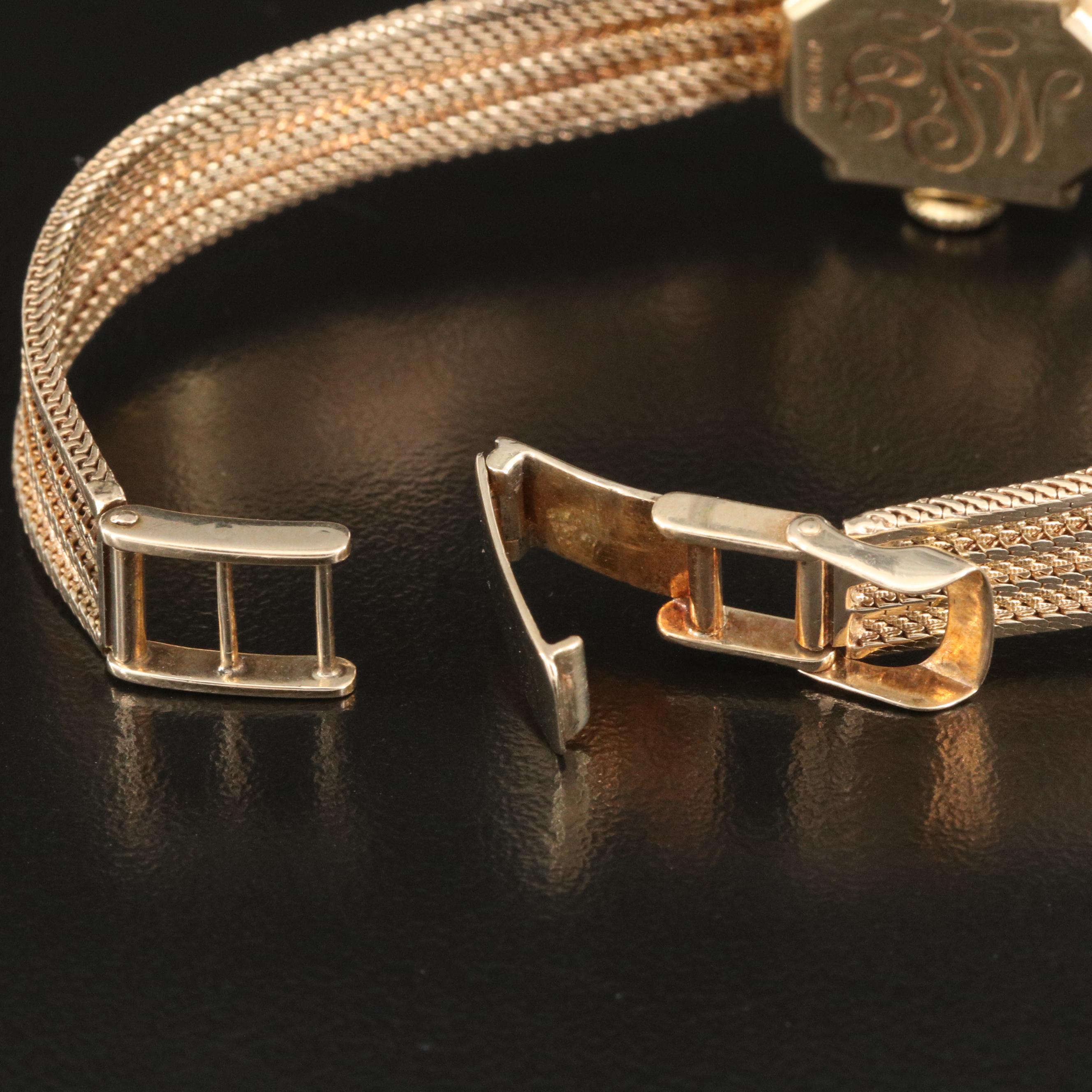 Vintage Rolex 14K Yellow Gold Stem Wind Watch