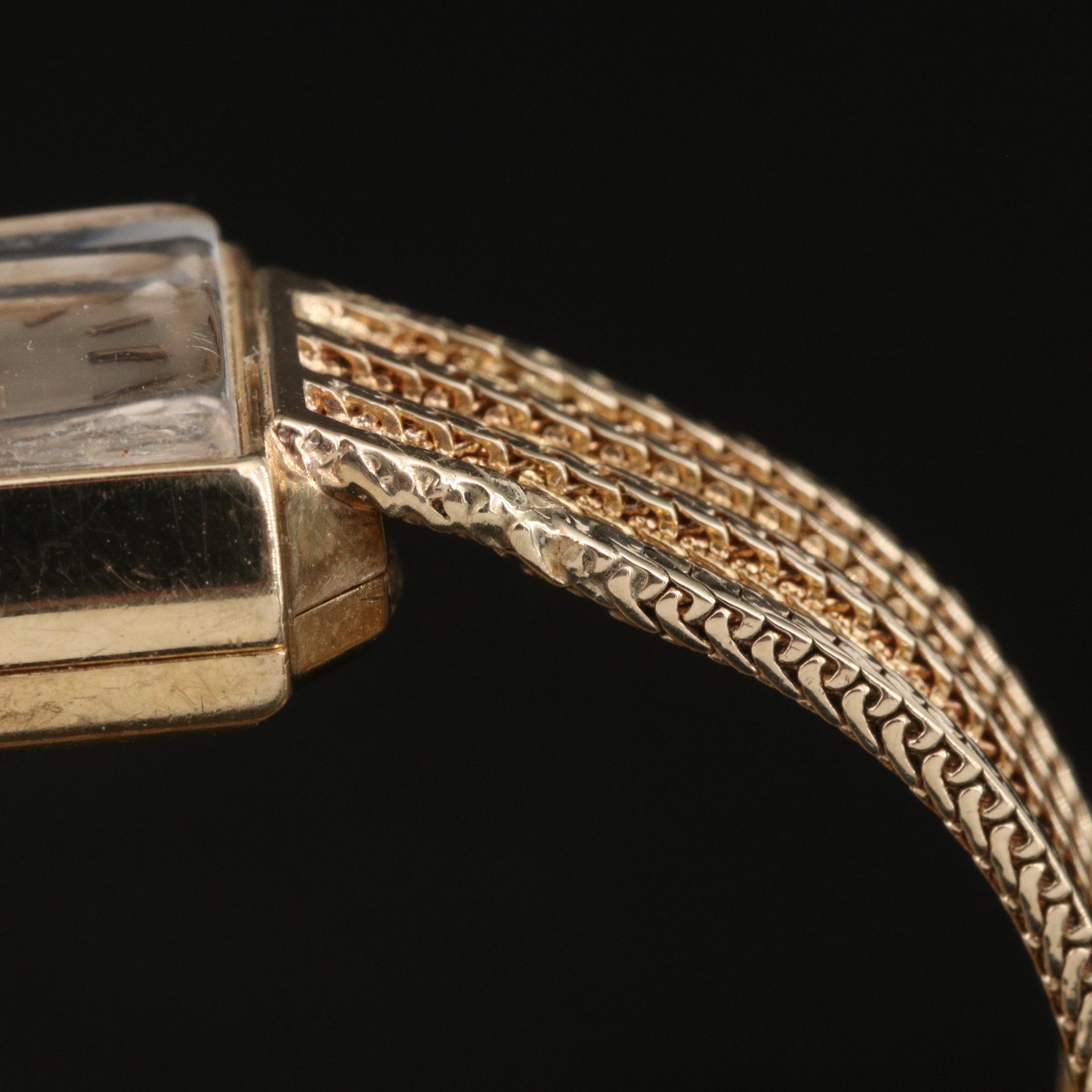 Vintage Rolex 14K Yellow Gold Stem Wind Watch