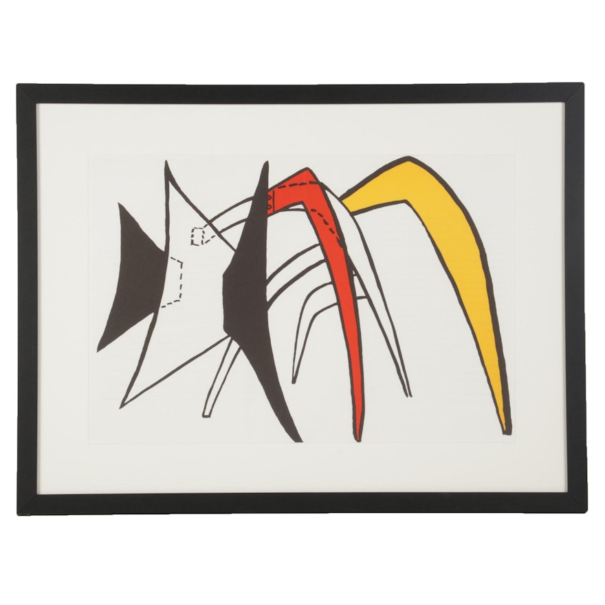 Alexander Calder Double-Page Color Lithograph for "Derrière le Miroir," 1963