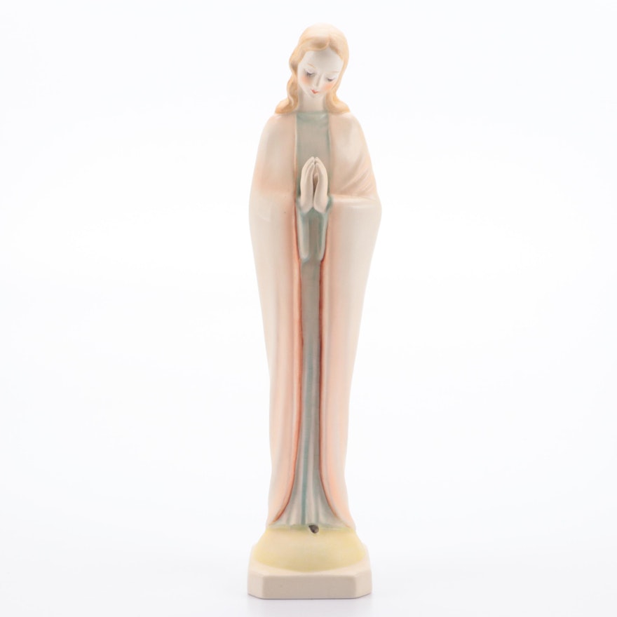 Ceramic Praying Madonna Figurine