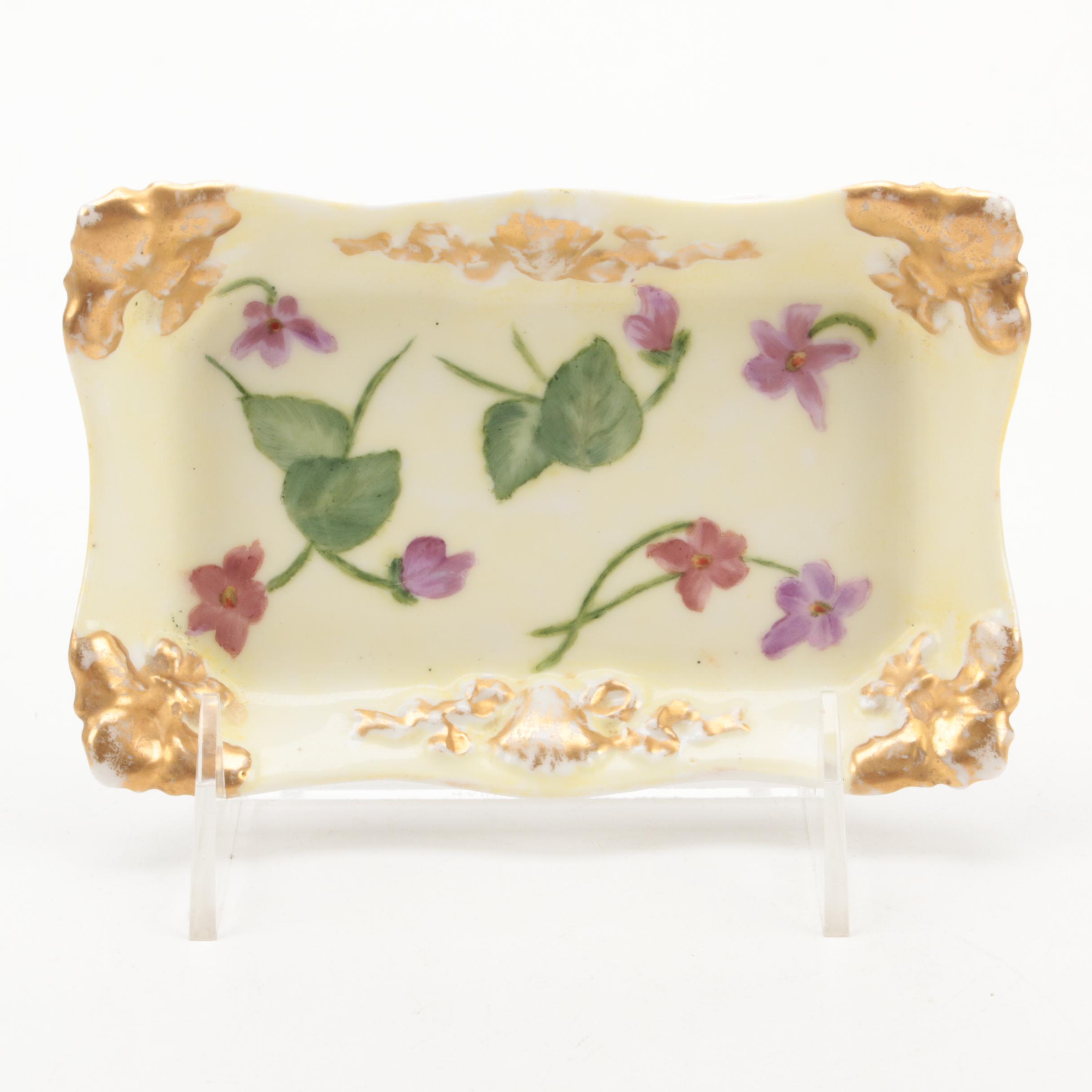 Haviland Limoges Porcelain Box with Other Limoges and Noritake Porcelain