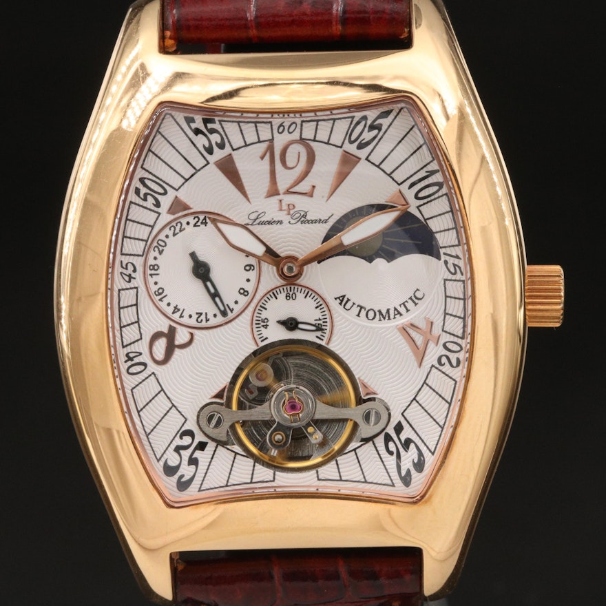 Lucien Piccard Gold Tone Automatic Wristwatch