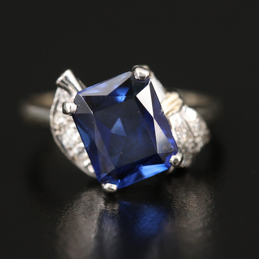 14K Sapphire and Diamond Ring