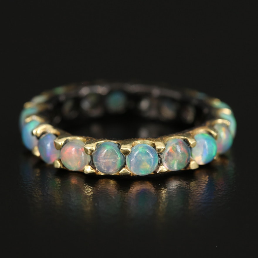 Sterling Opal Eternity Band