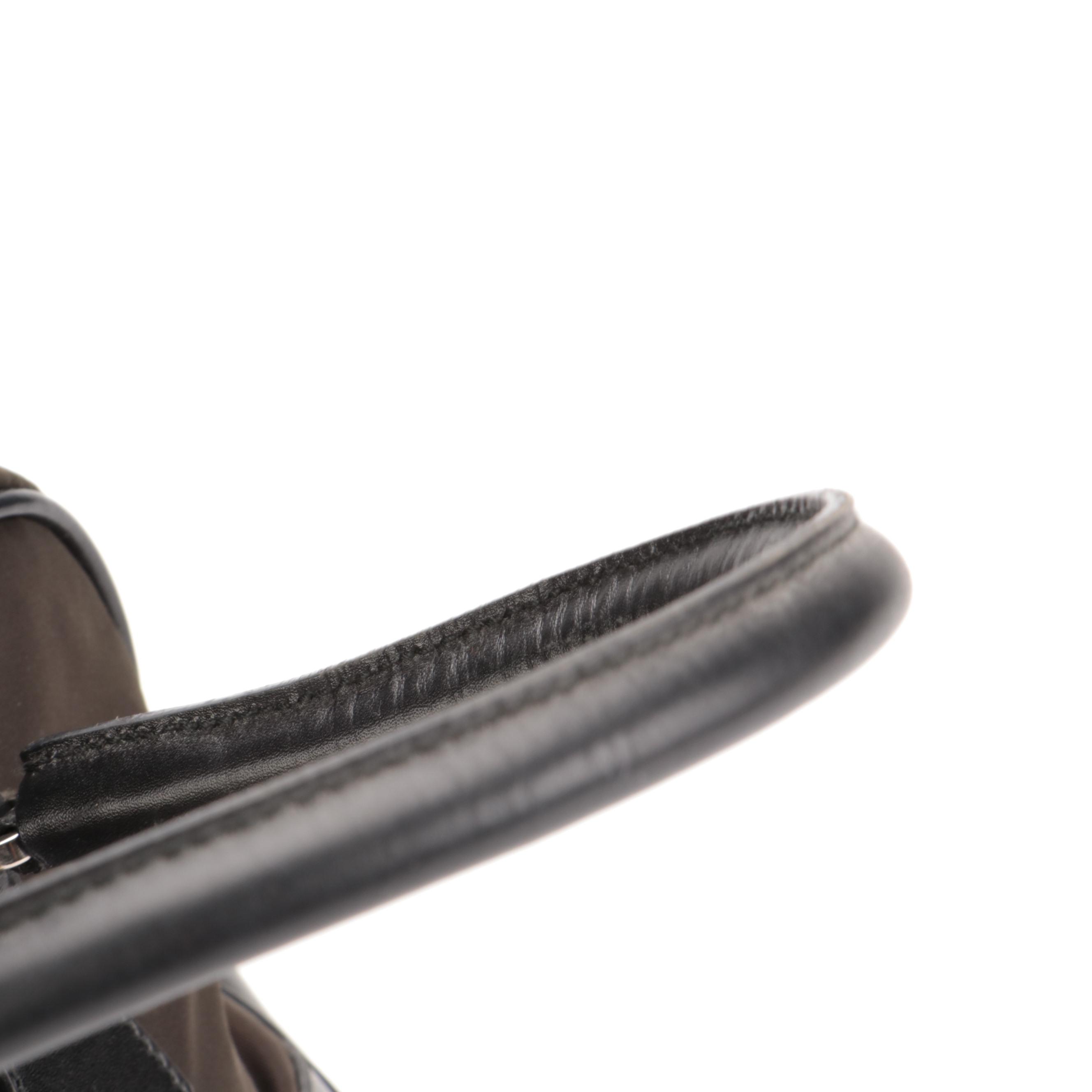 Prada Tessuto Boston Bag in Olive Green Nylon and Black Leather