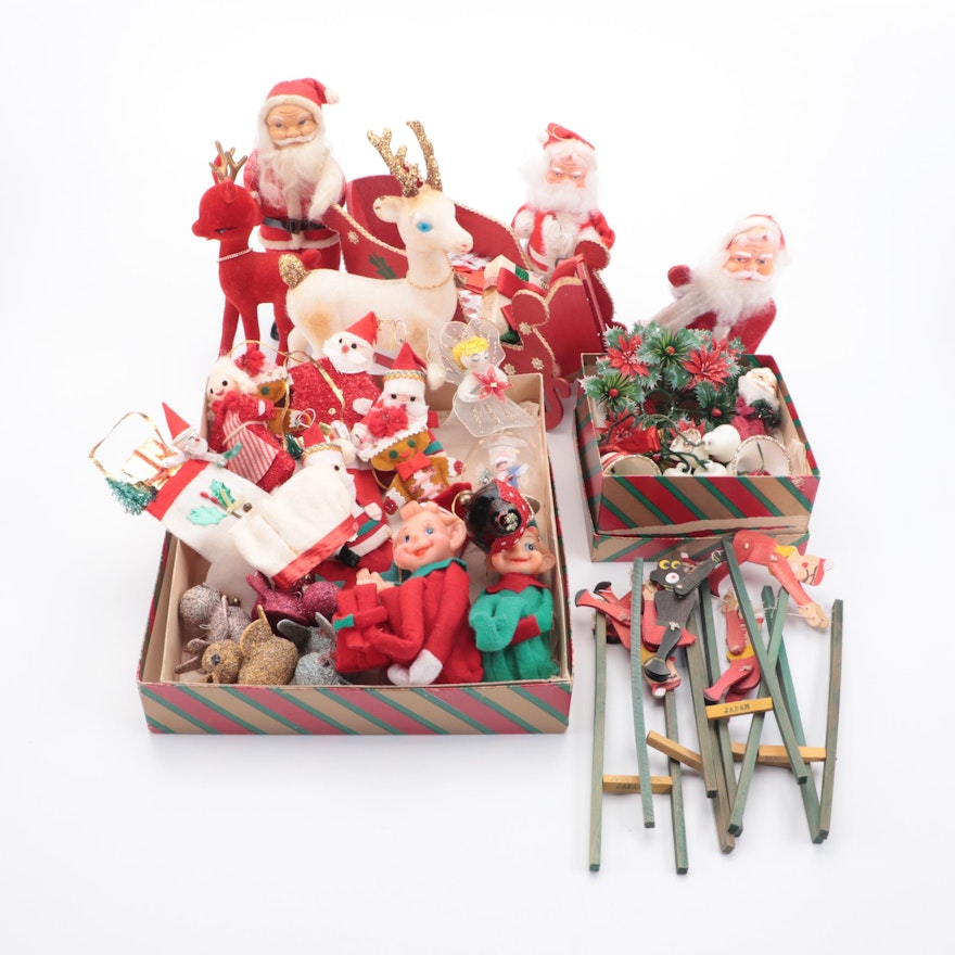 Christmas Ornaments and Santa Themed Décor