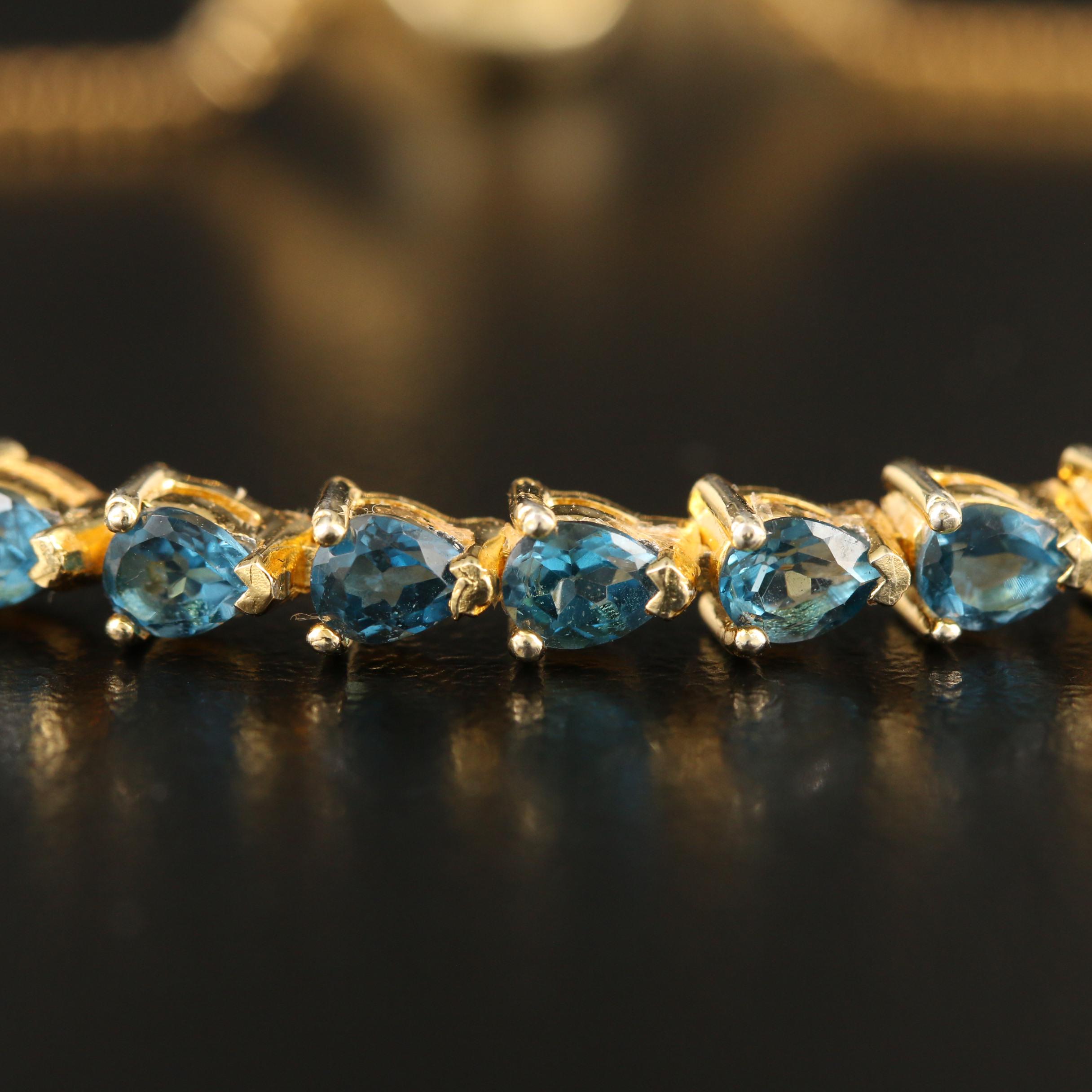 Sterling London Blue Topaz Bolo Bracelet