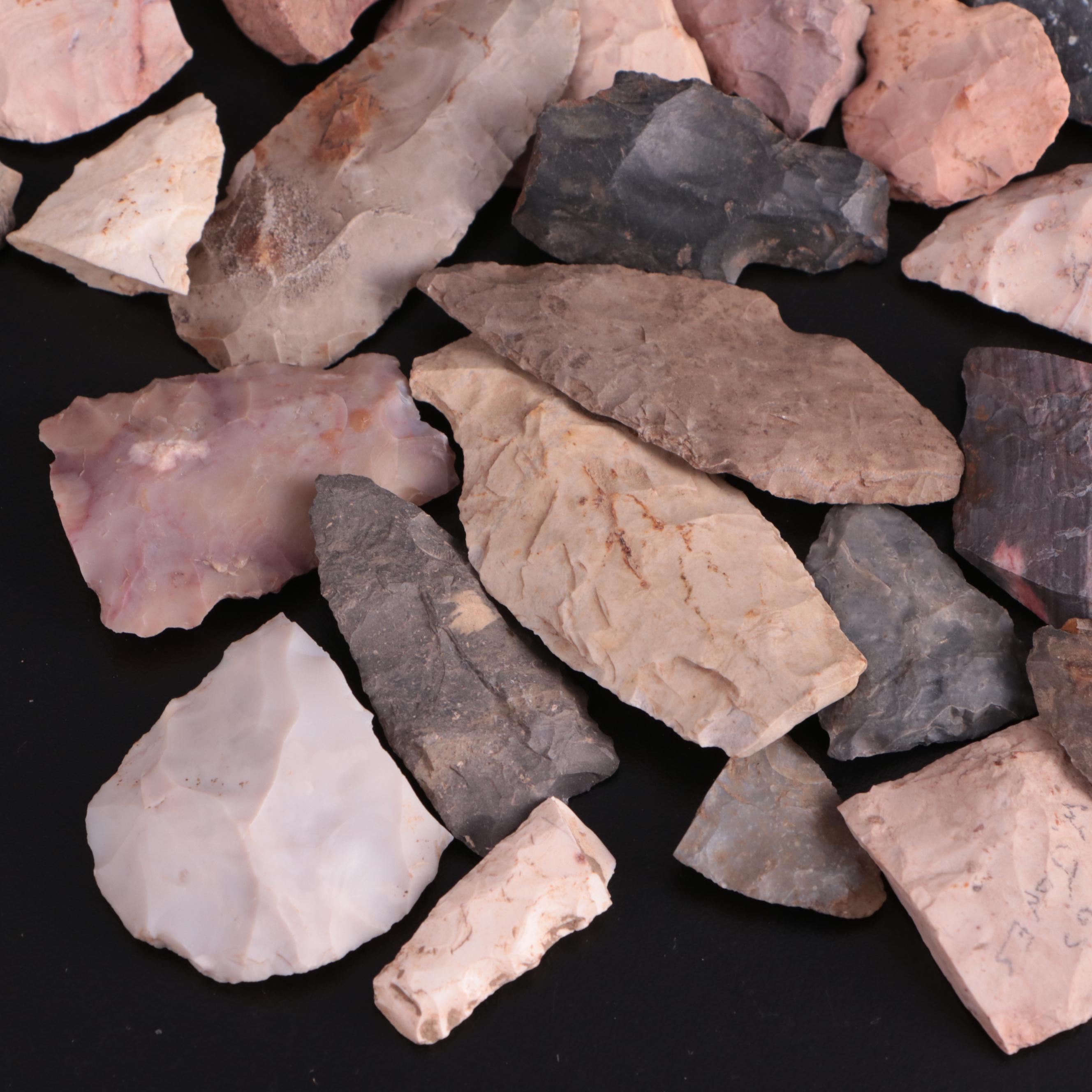 Native American Style Flaked Stone Tools