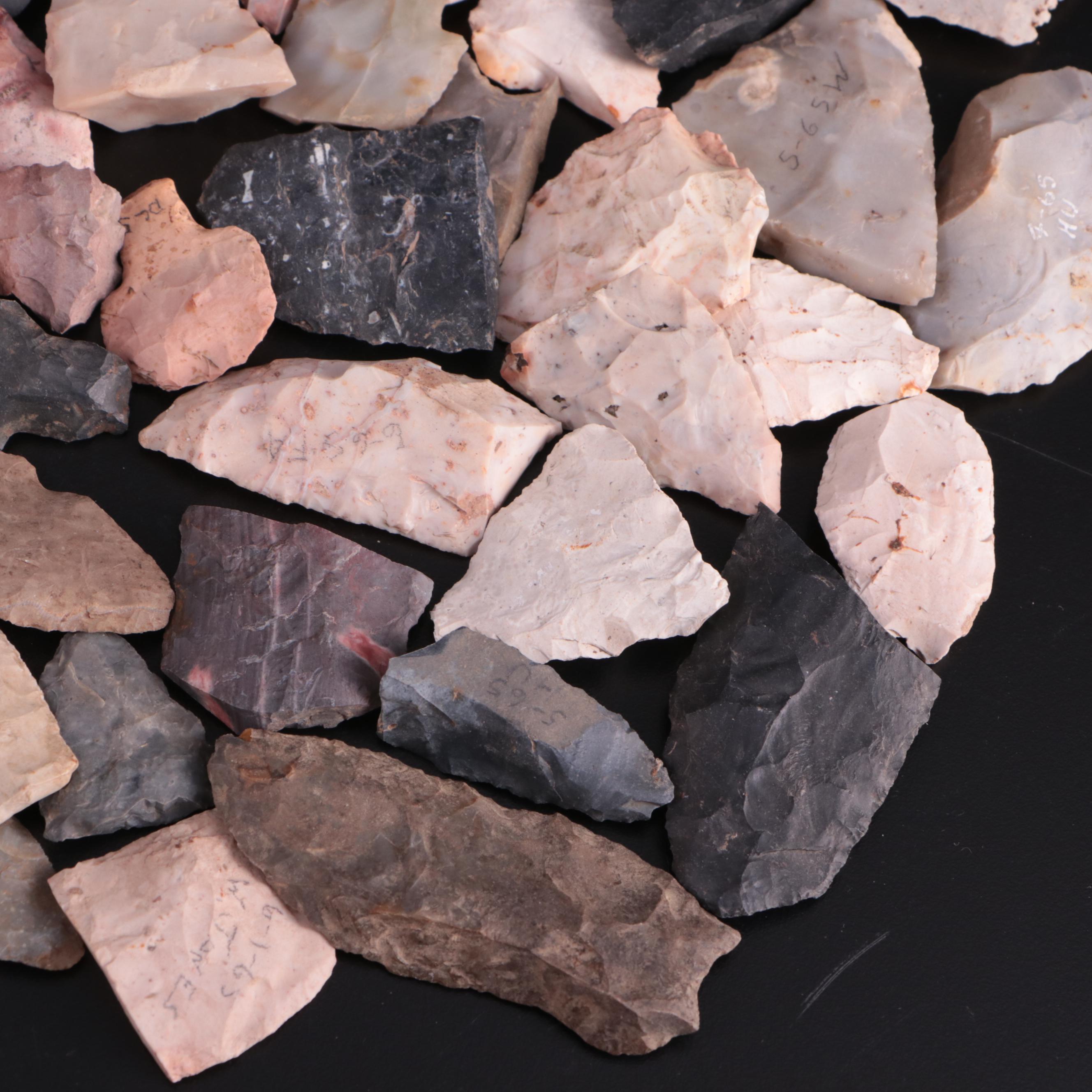 Native American Style Flaked Stone Tools