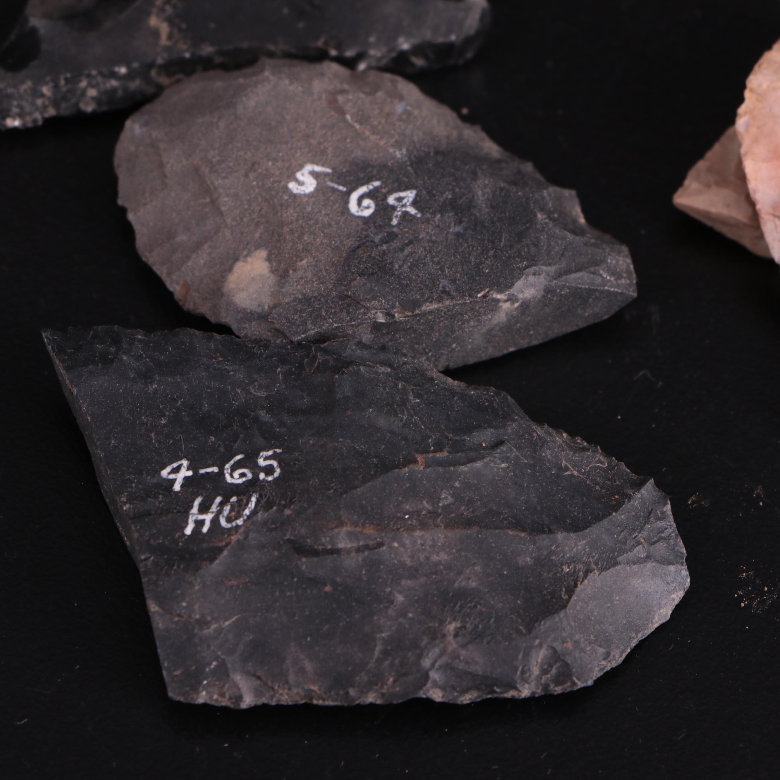 Native American Style Flaked Stone Tools